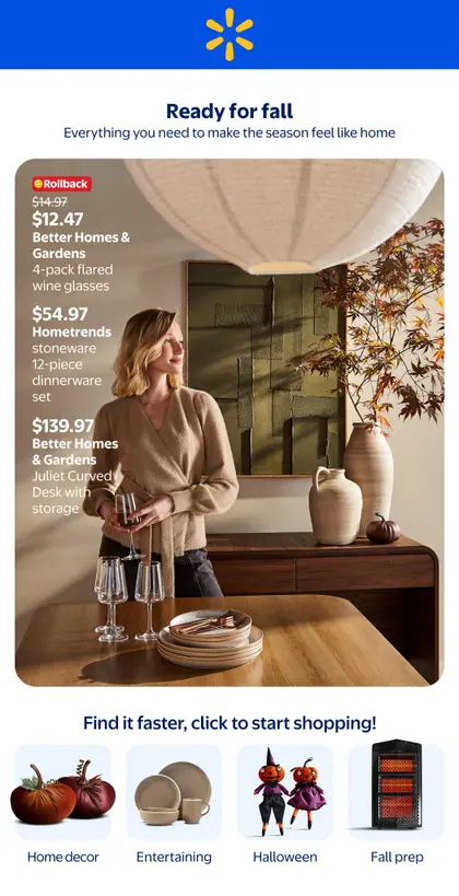 Walmart Ready for Fall