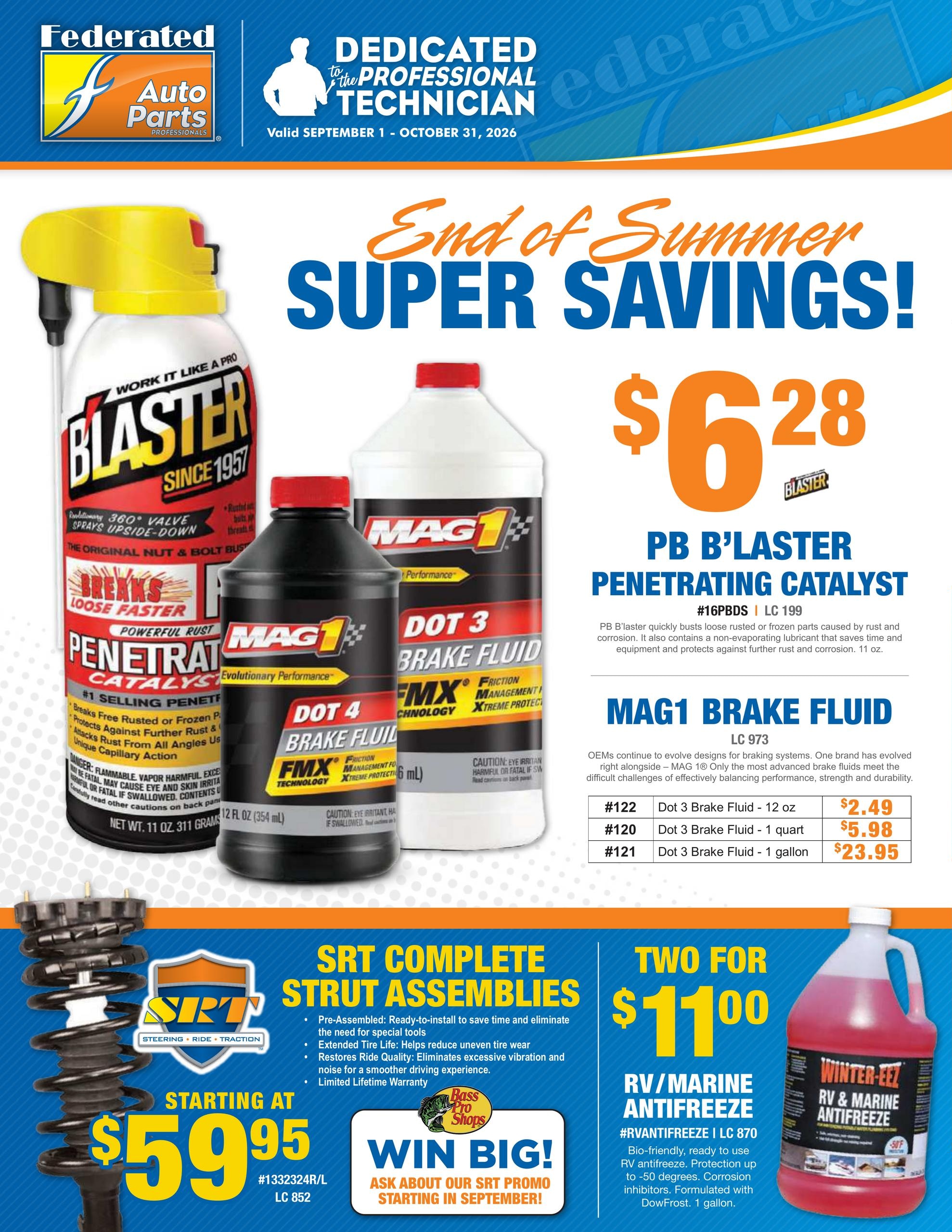 Fisher Auto Parts weekly ad page 1