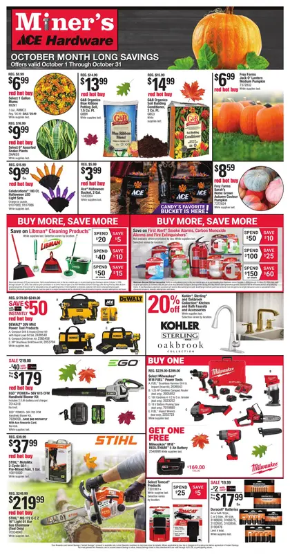 Ace Hardware October Month Long Savings