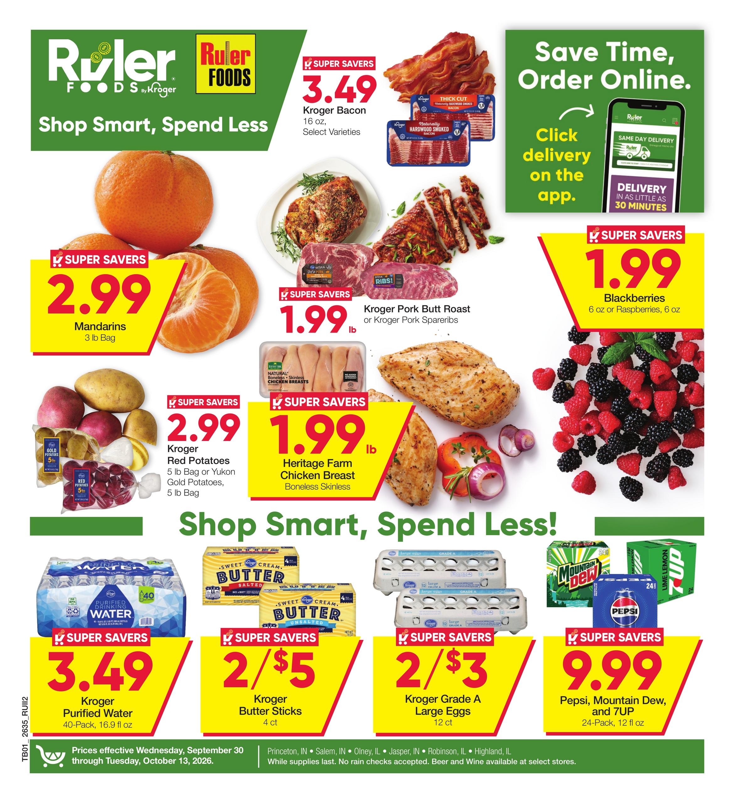 Ruler Foods weekly ad page 1
