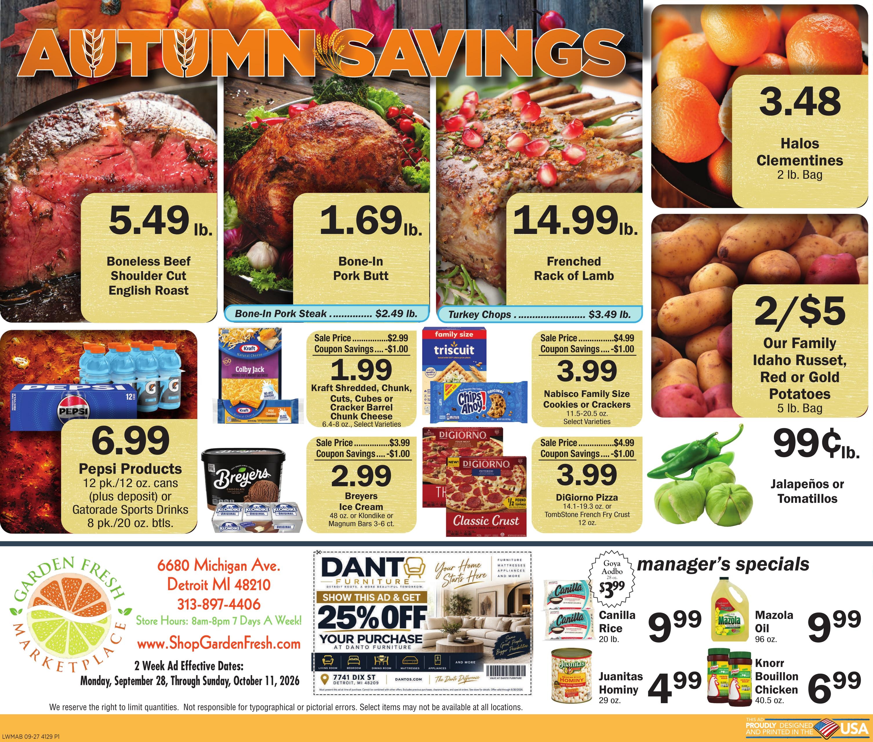 Garden Fresh Marketplace weekly ad page 1