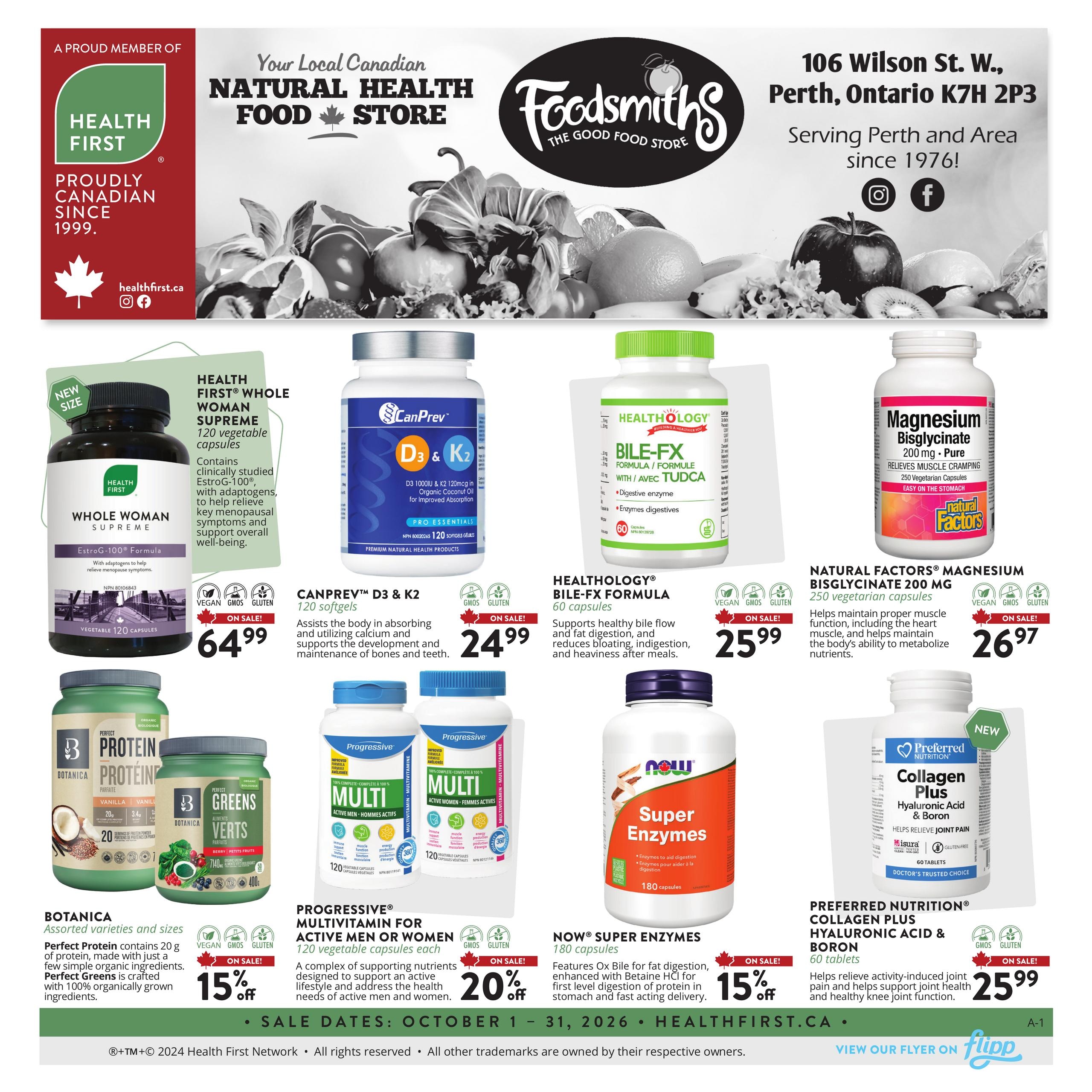 Foodsmiths flyer page 1