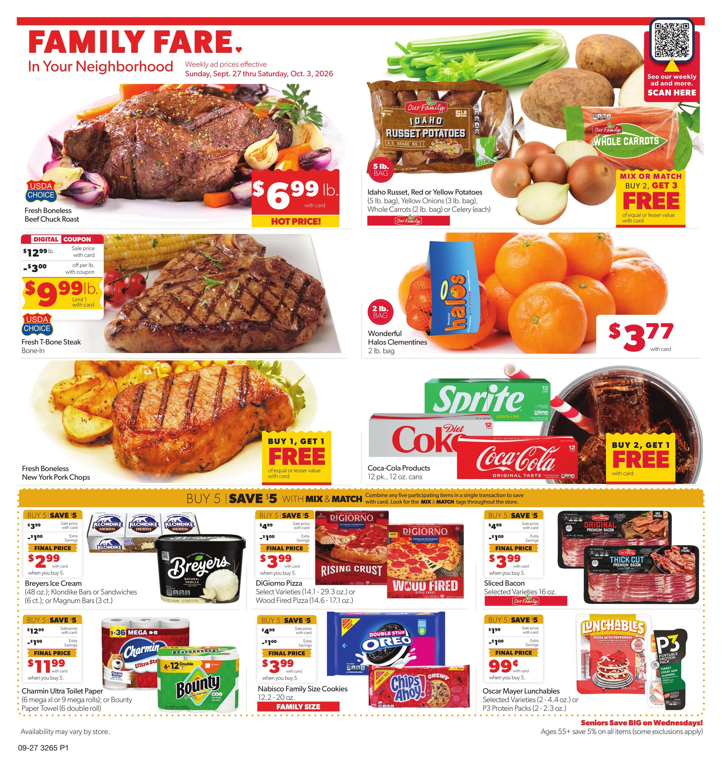 Family Fare weekly ad page 1