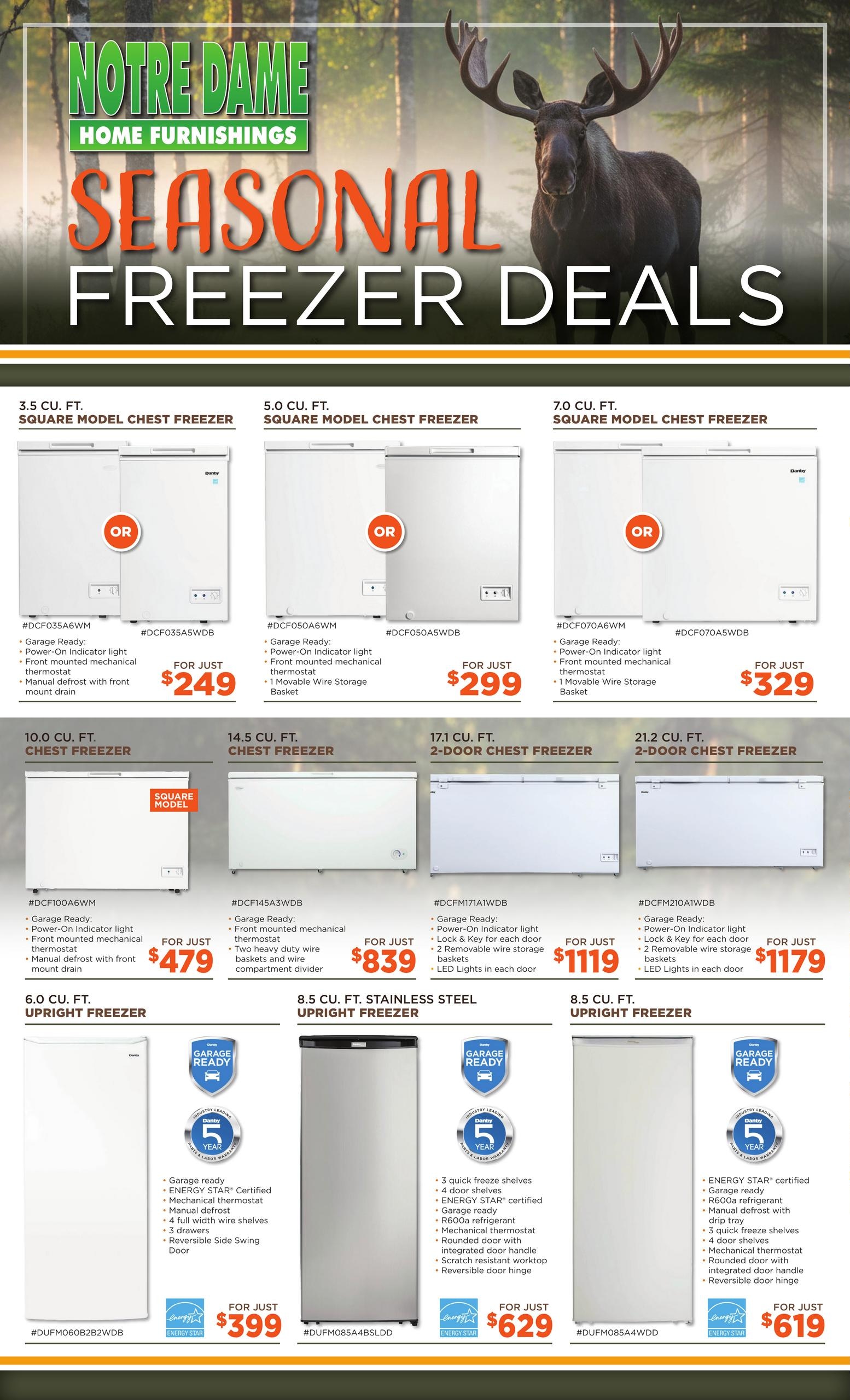 Notre Dame Home Furnishings flyer page 1