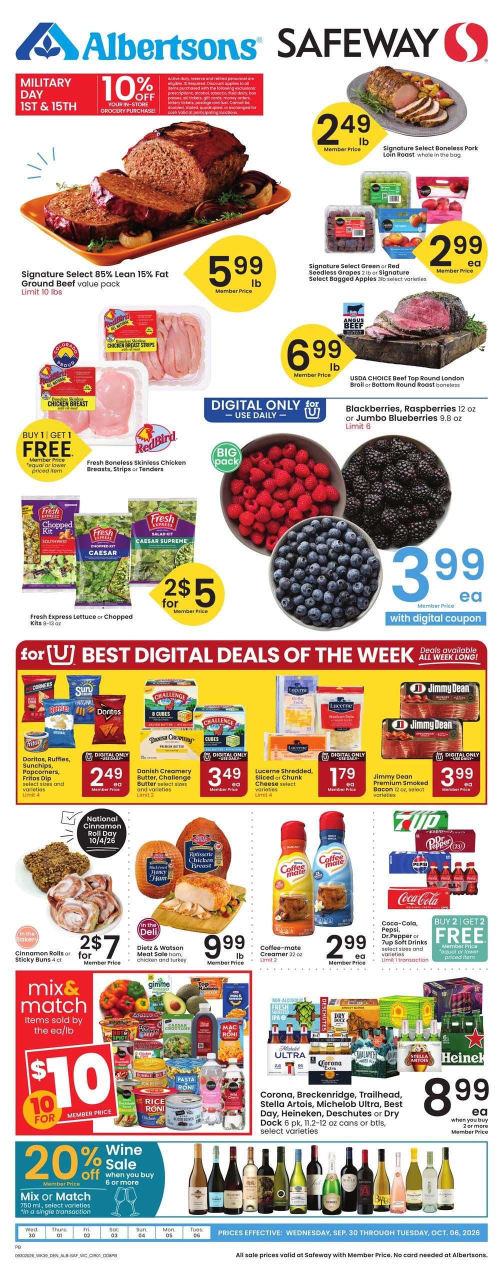 Albertsons weekly ad page 1