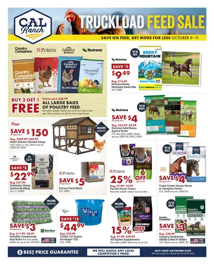 C-A-L Ranch Stores Truckload Feed Sale