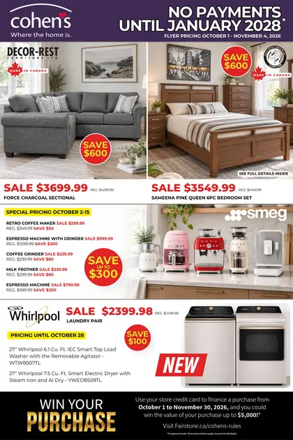 Cohen's Home Furnishings Flyer