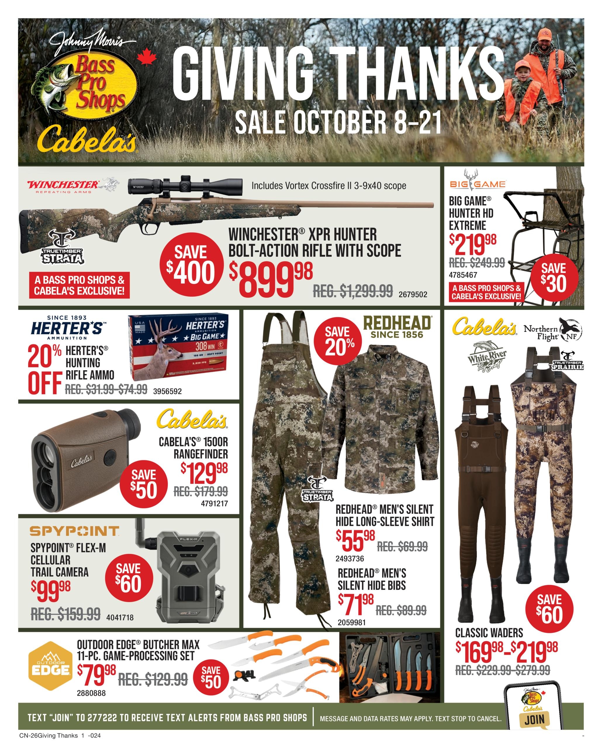Cabela's & Bass Pro flyer page 1