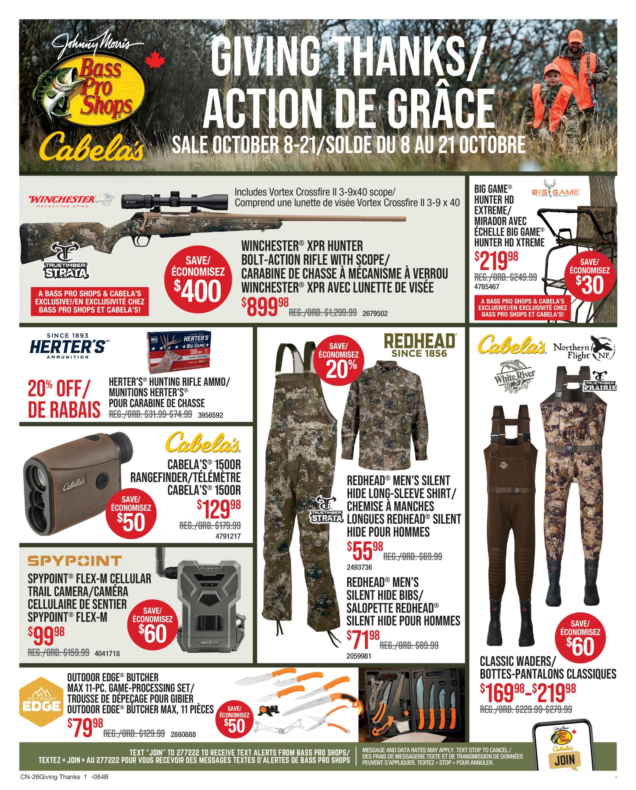 Cabela's & Bass Pro flyer page 1