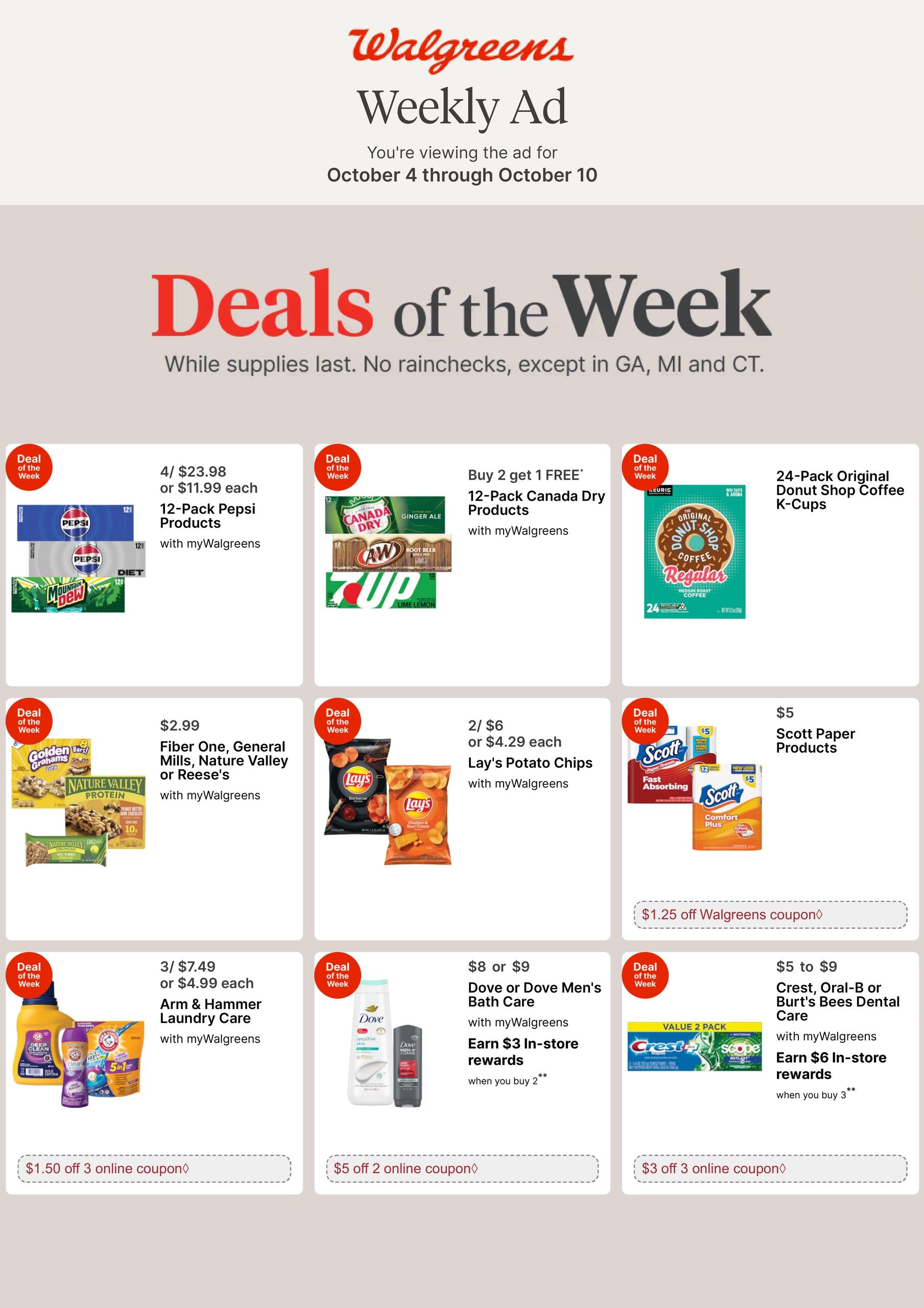 Walgreens weekly ad page 1