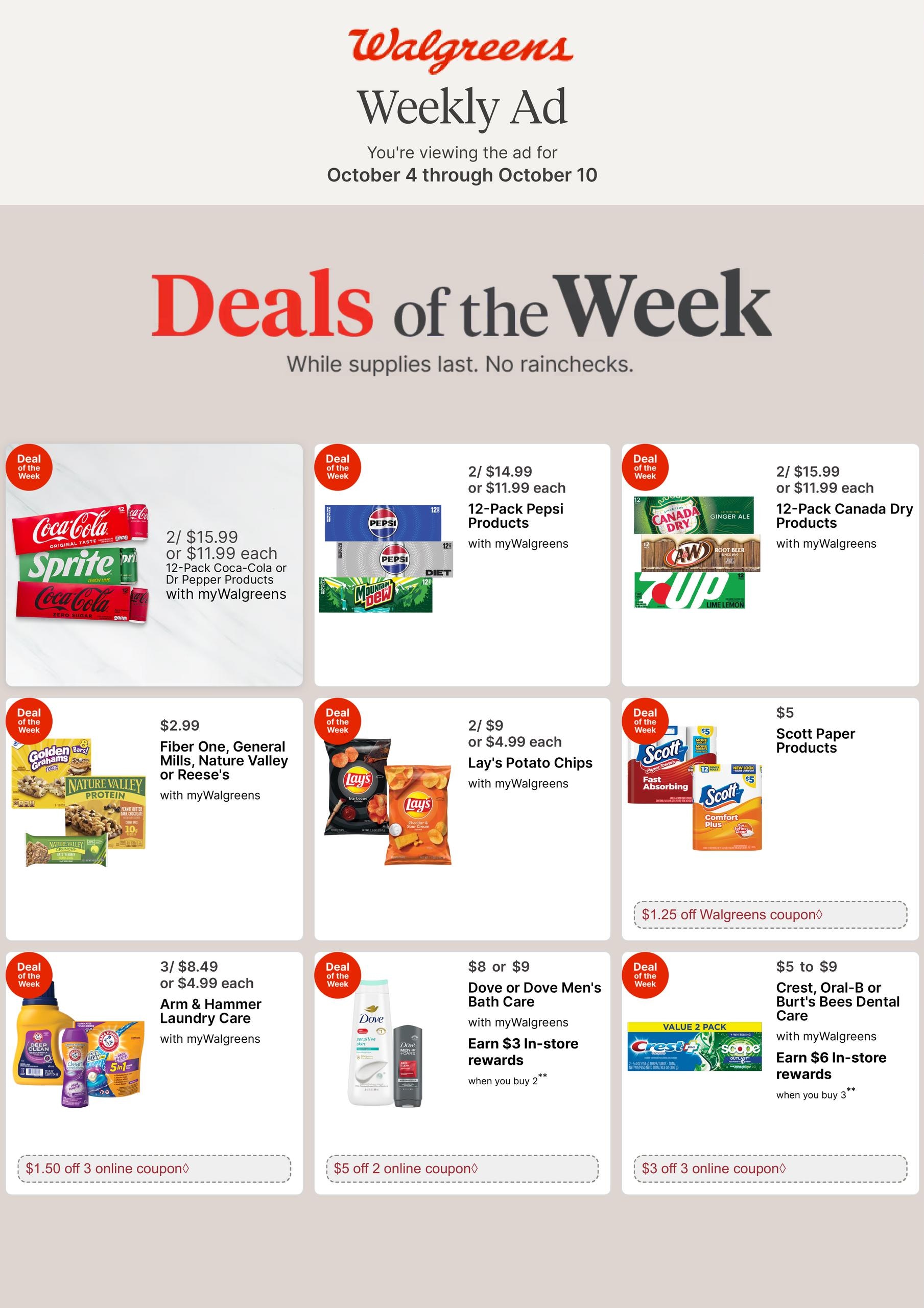 Walgreens weekly ad page 1