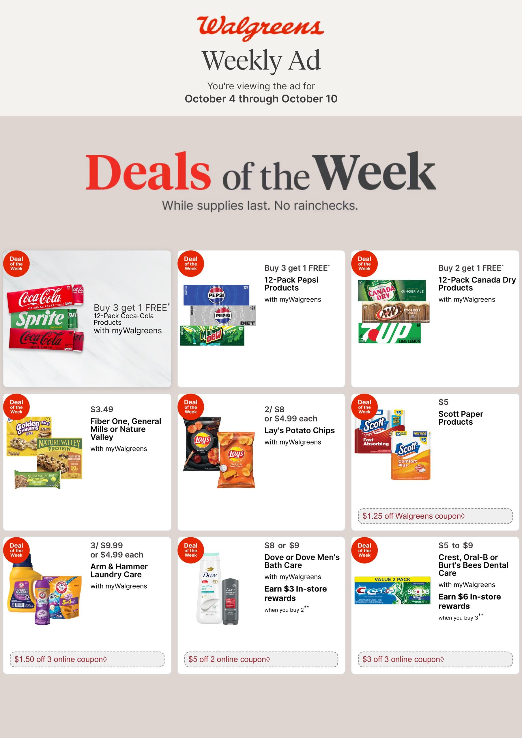 Walgreens weekly ad page 1