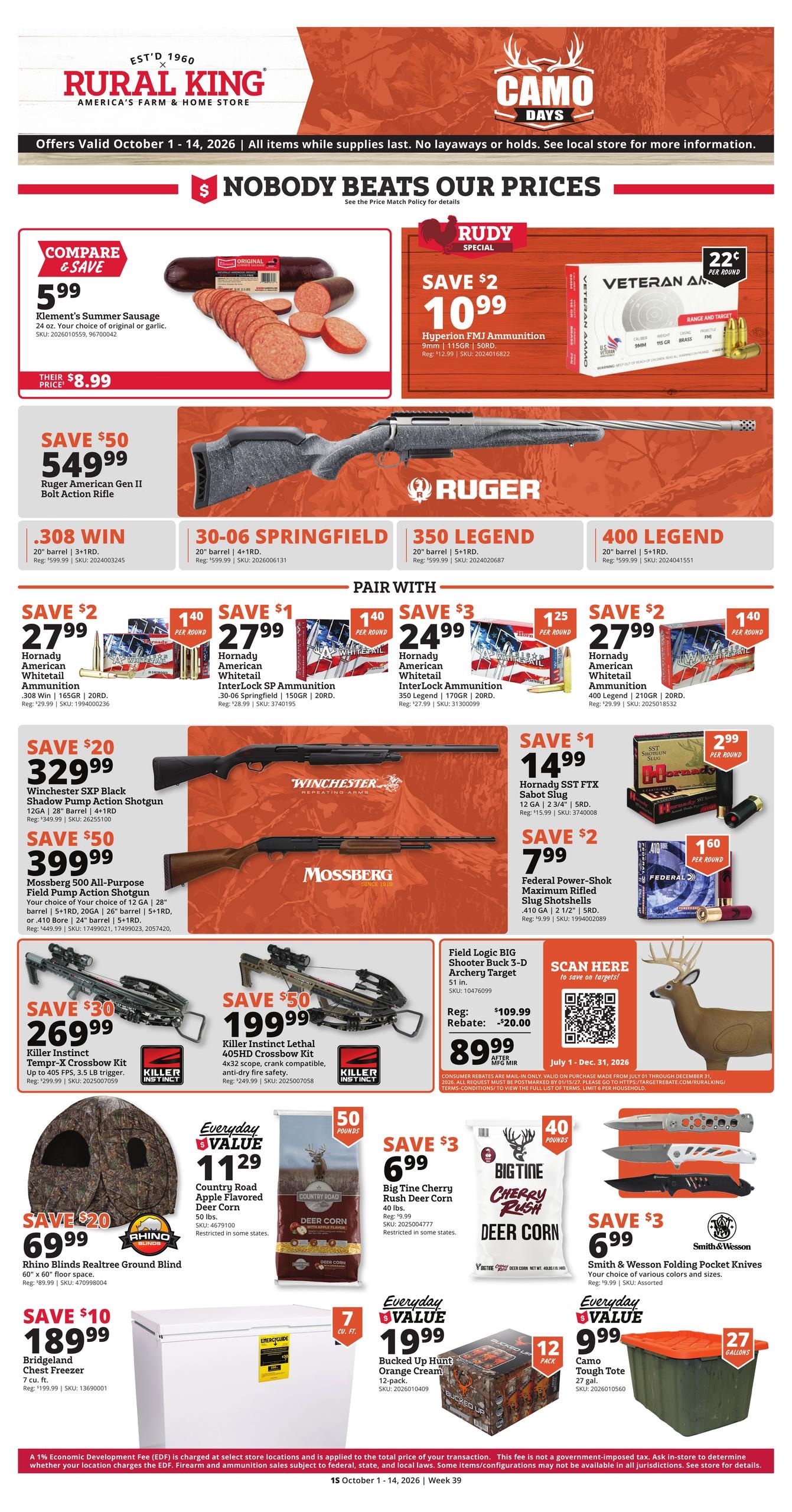 Rural King weekly ad page 1