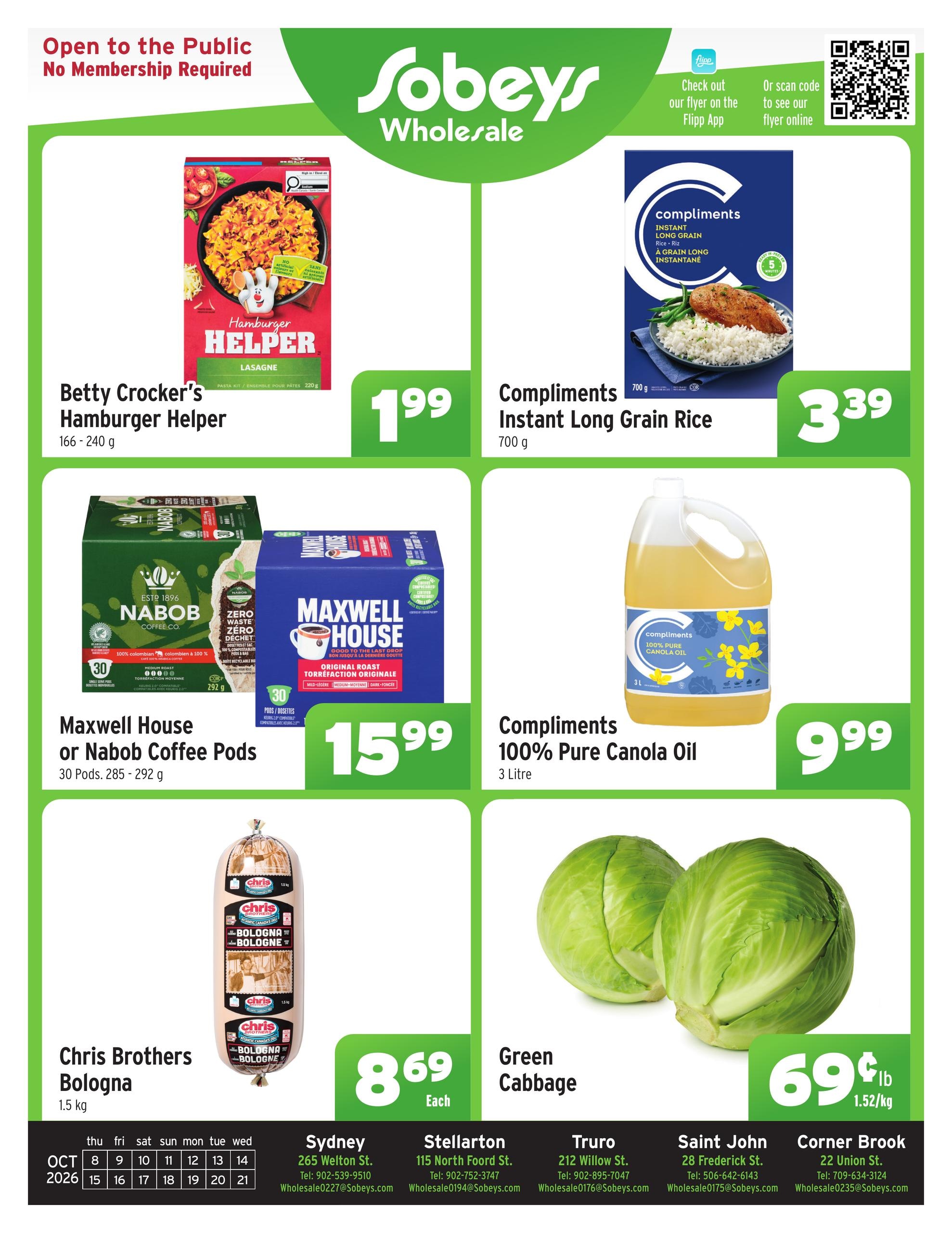 Sobeys Wholesale flyer page 1