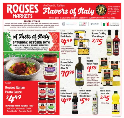 Rouses Supermarkets Italian Ad