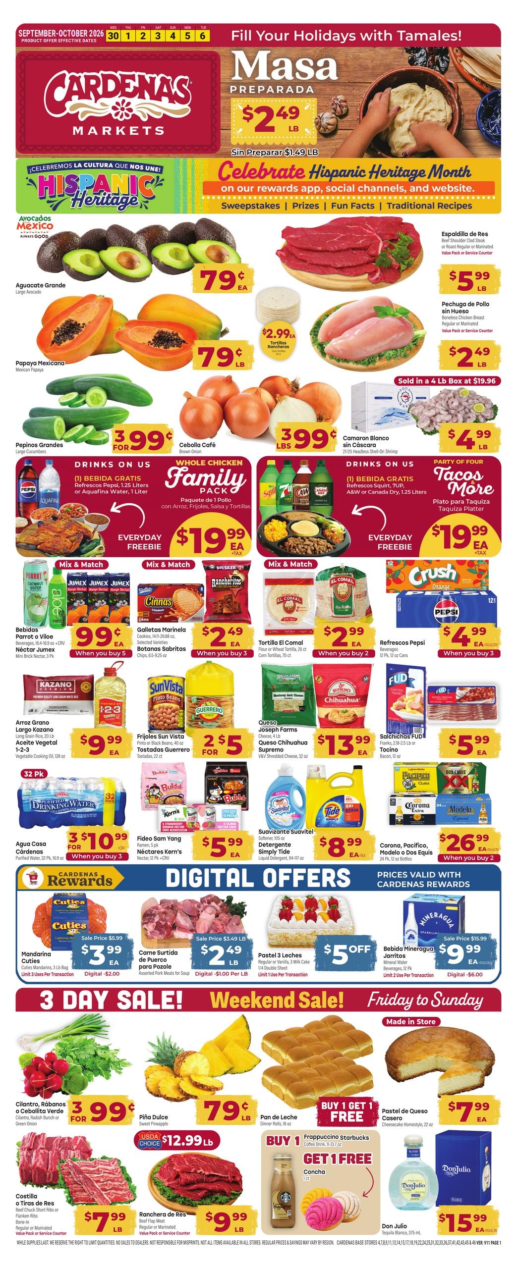 Cardenas Markets weekly ad page 1