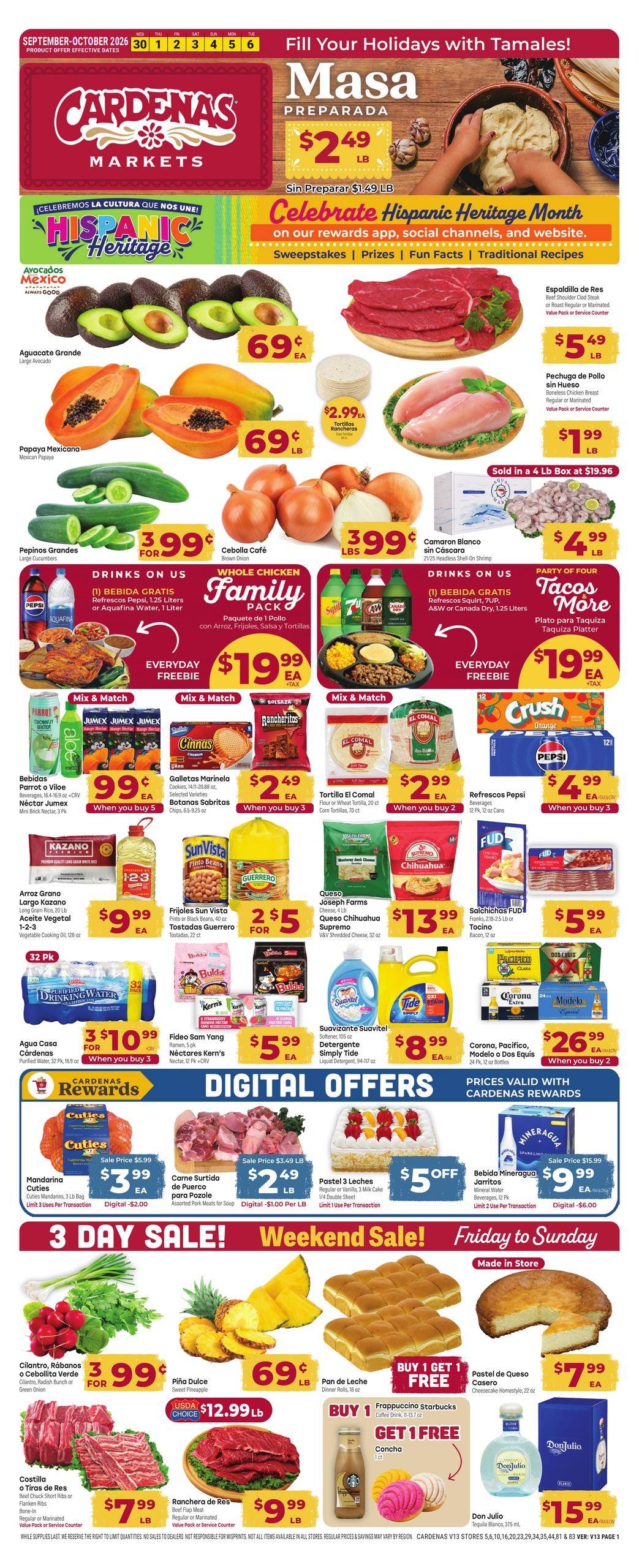 Cardenas Markets weekly ad page 1