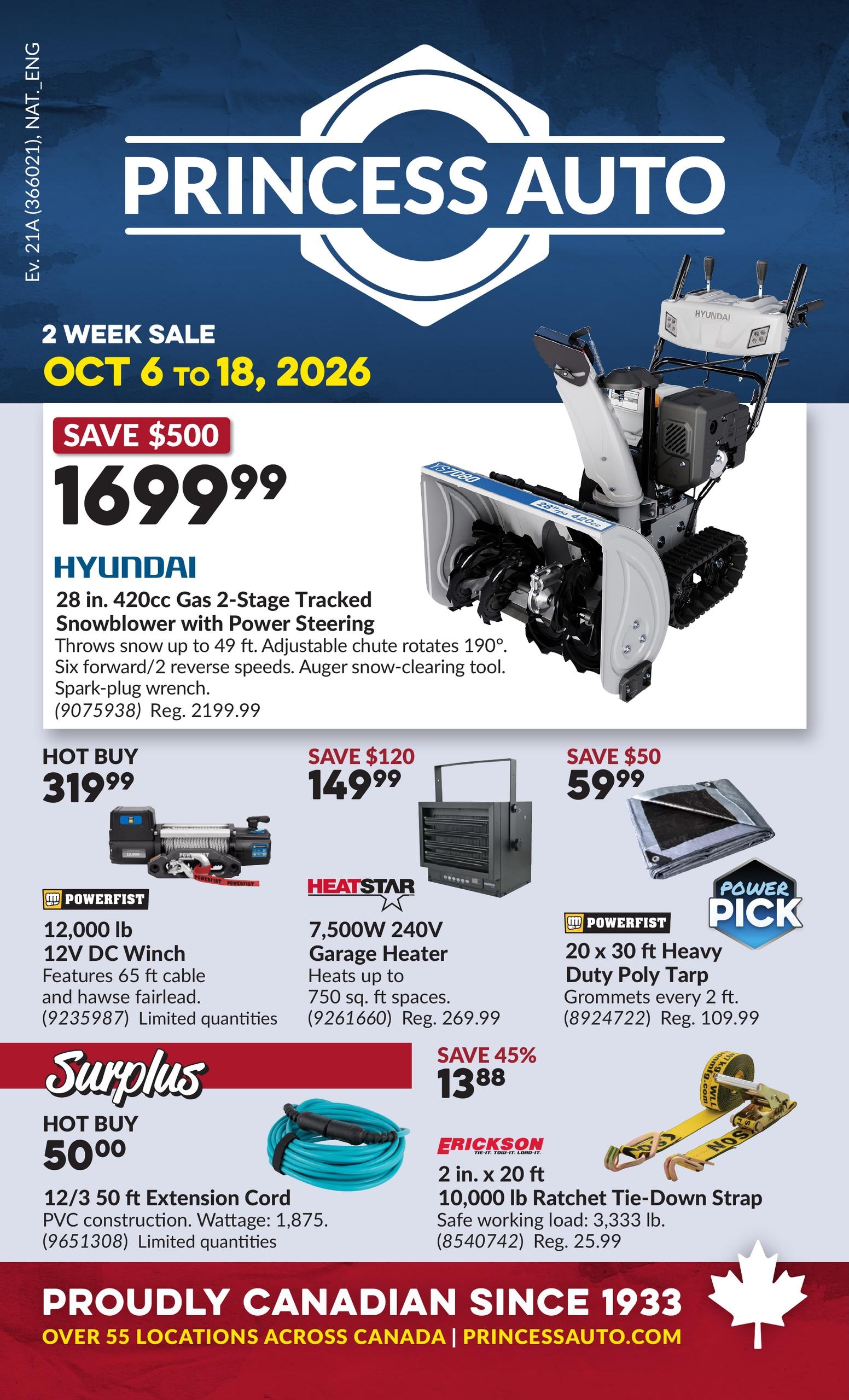 Princess Auto flyer page 1