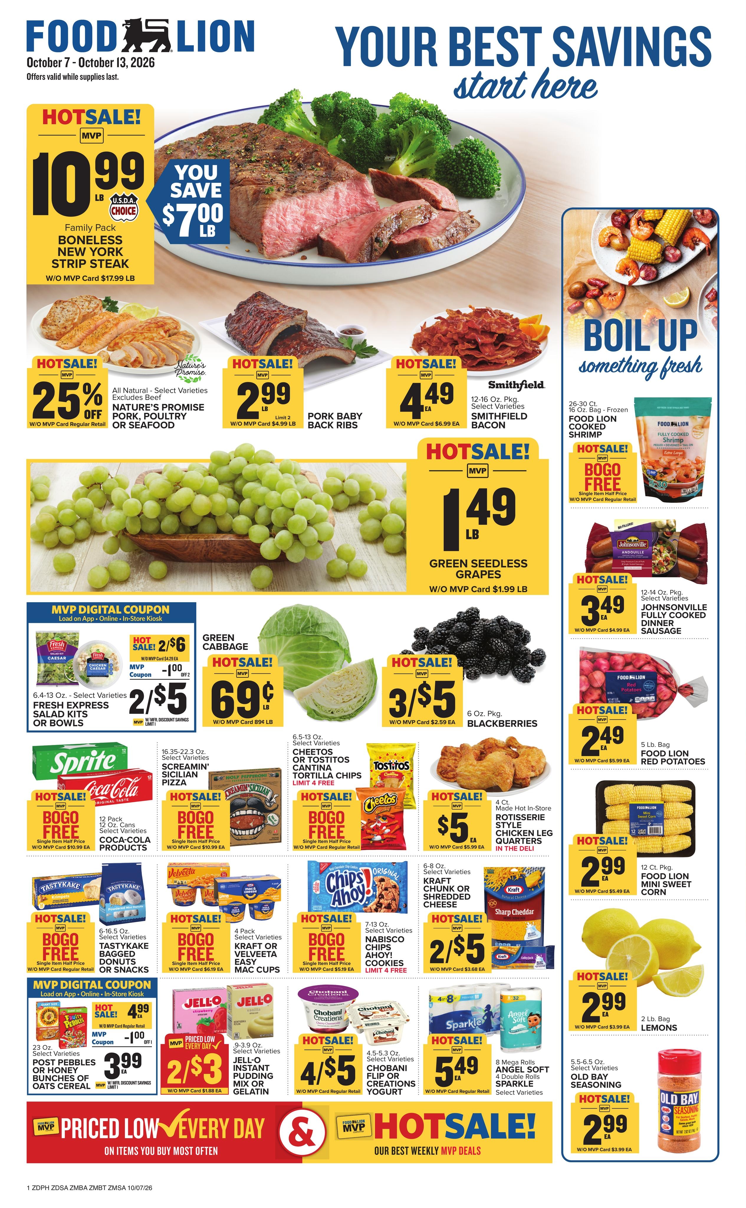 Food Lion weekly ad page 1