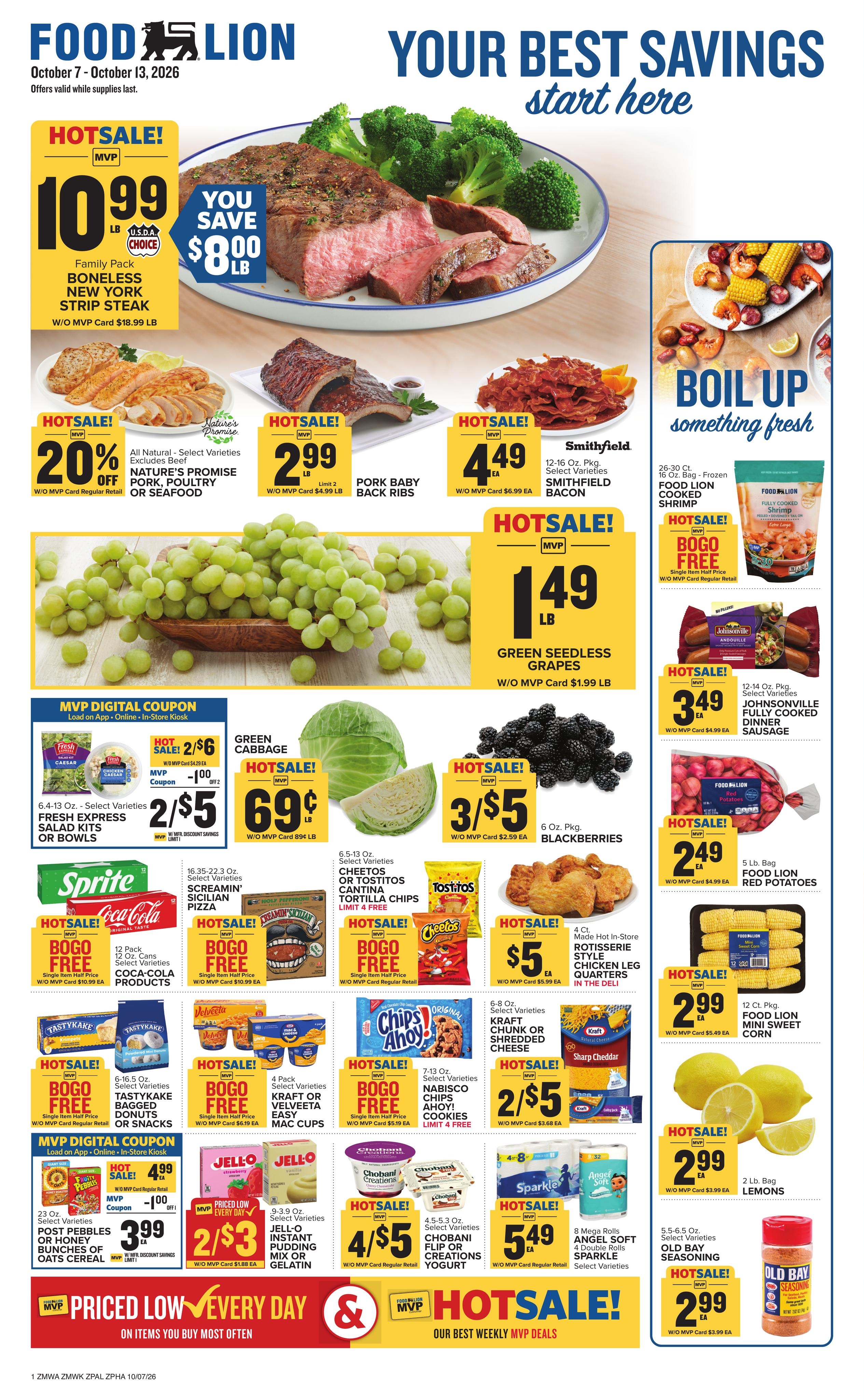 Food Lion weekly ad page 1