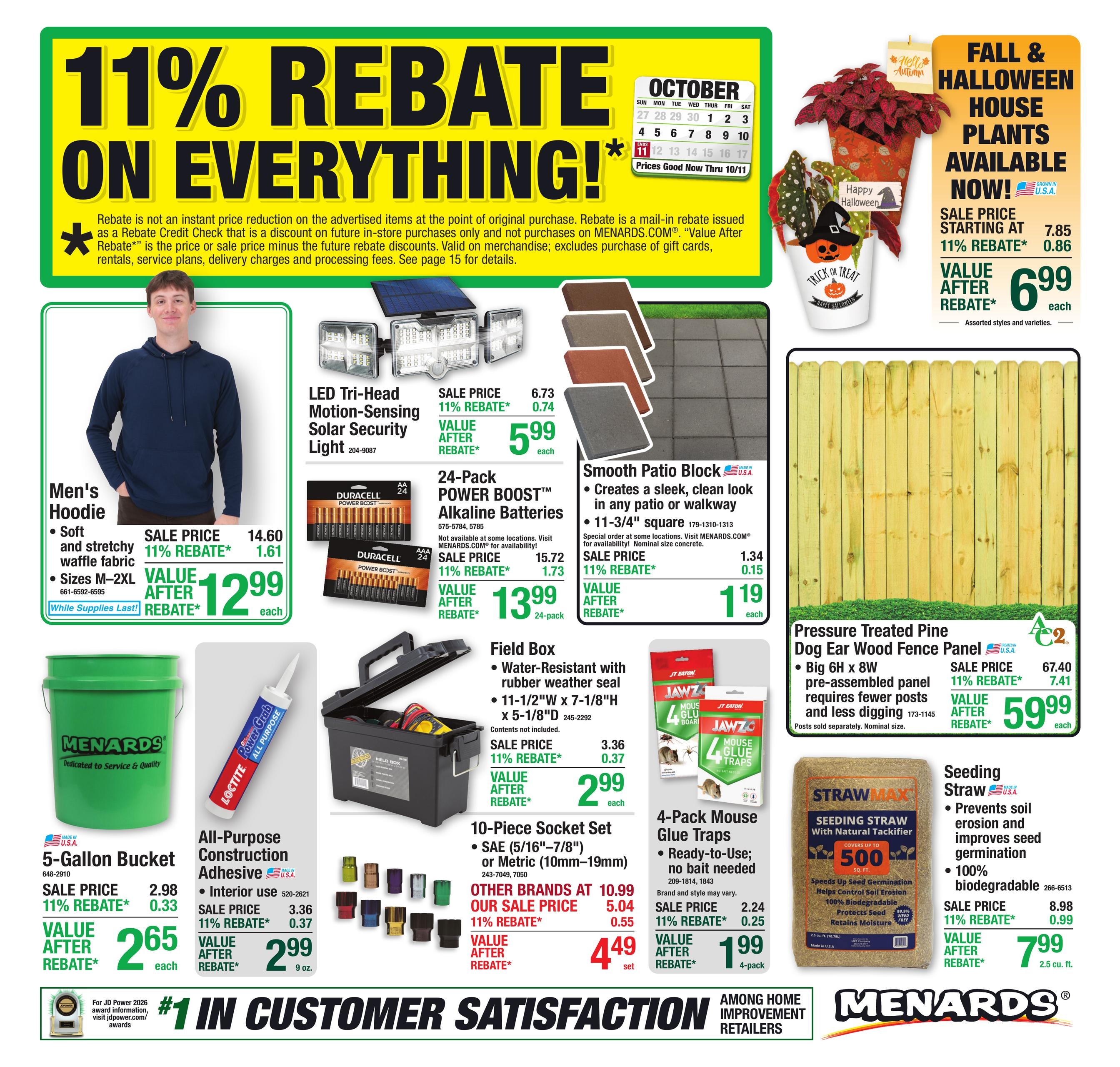 Menards weekly ad page 1