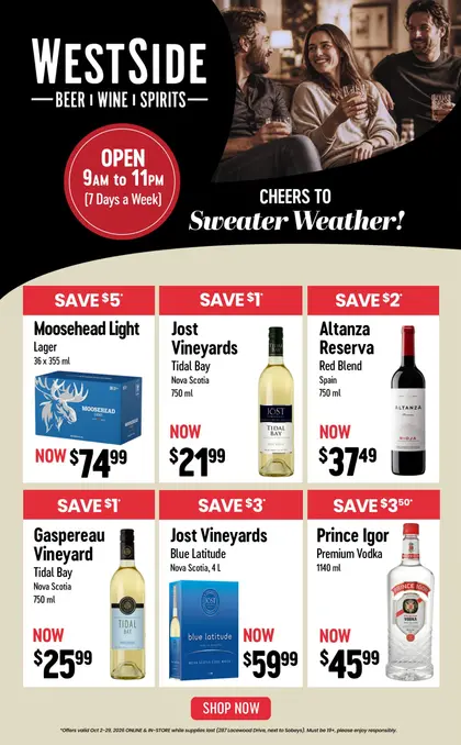 WestSide Beer Wine Spirits Flyer
