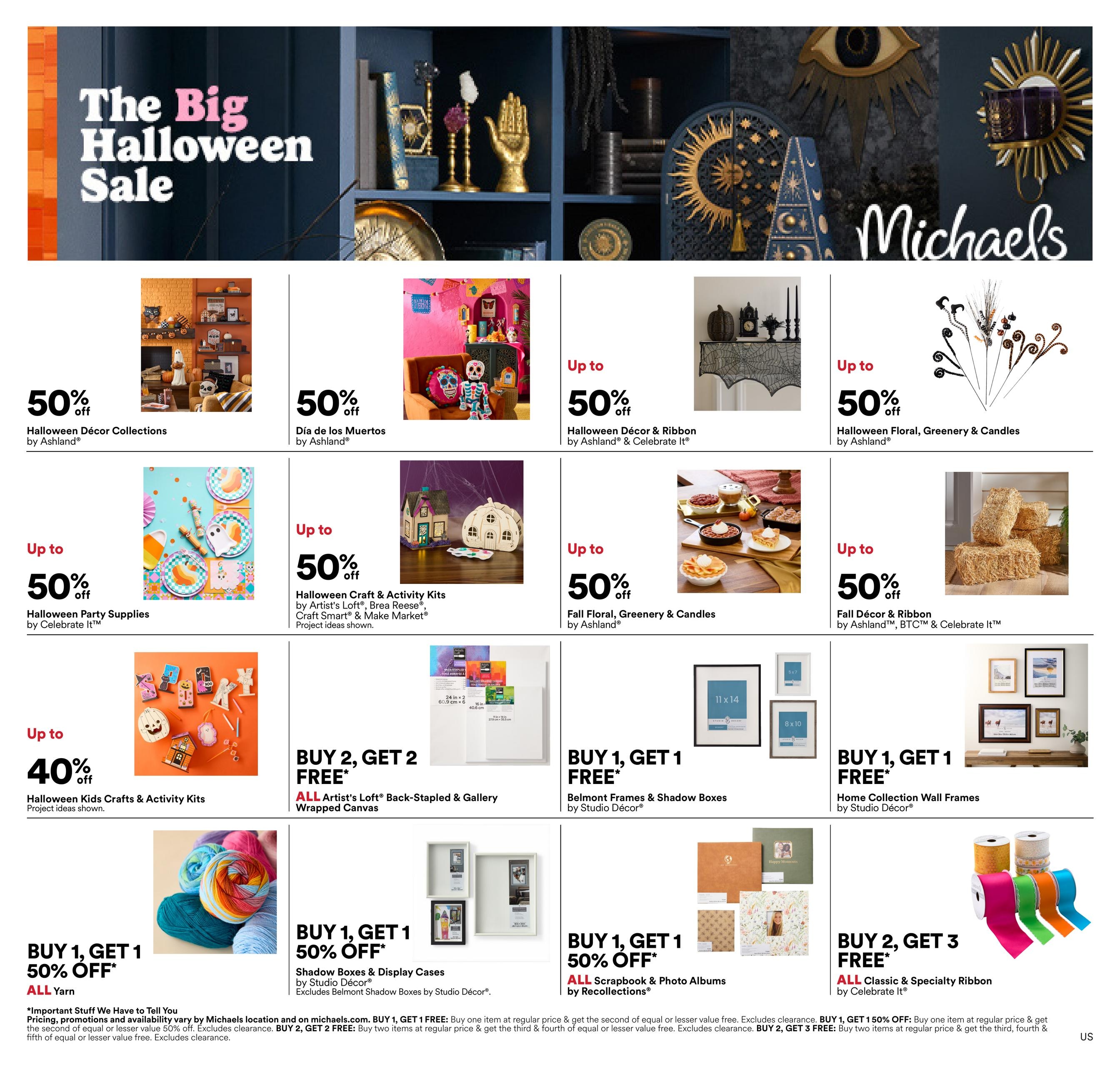 Michaels USA weekly ad page 1