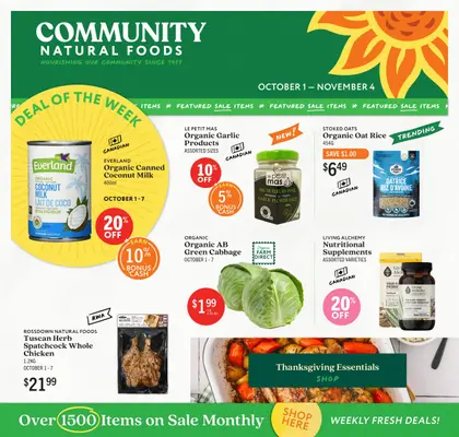 Community Natural Foods Weekly Flyer