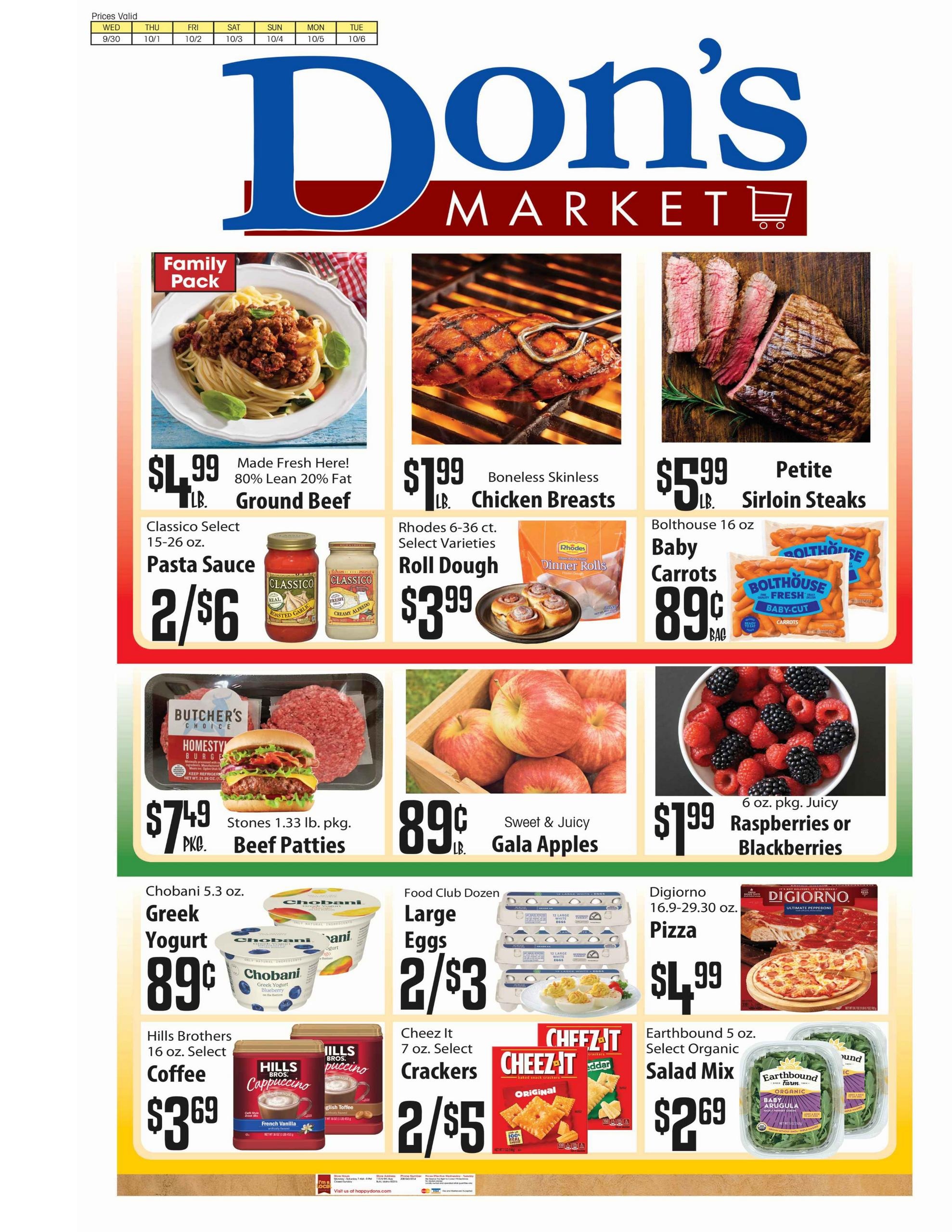 Don's Market weekly ad page 1