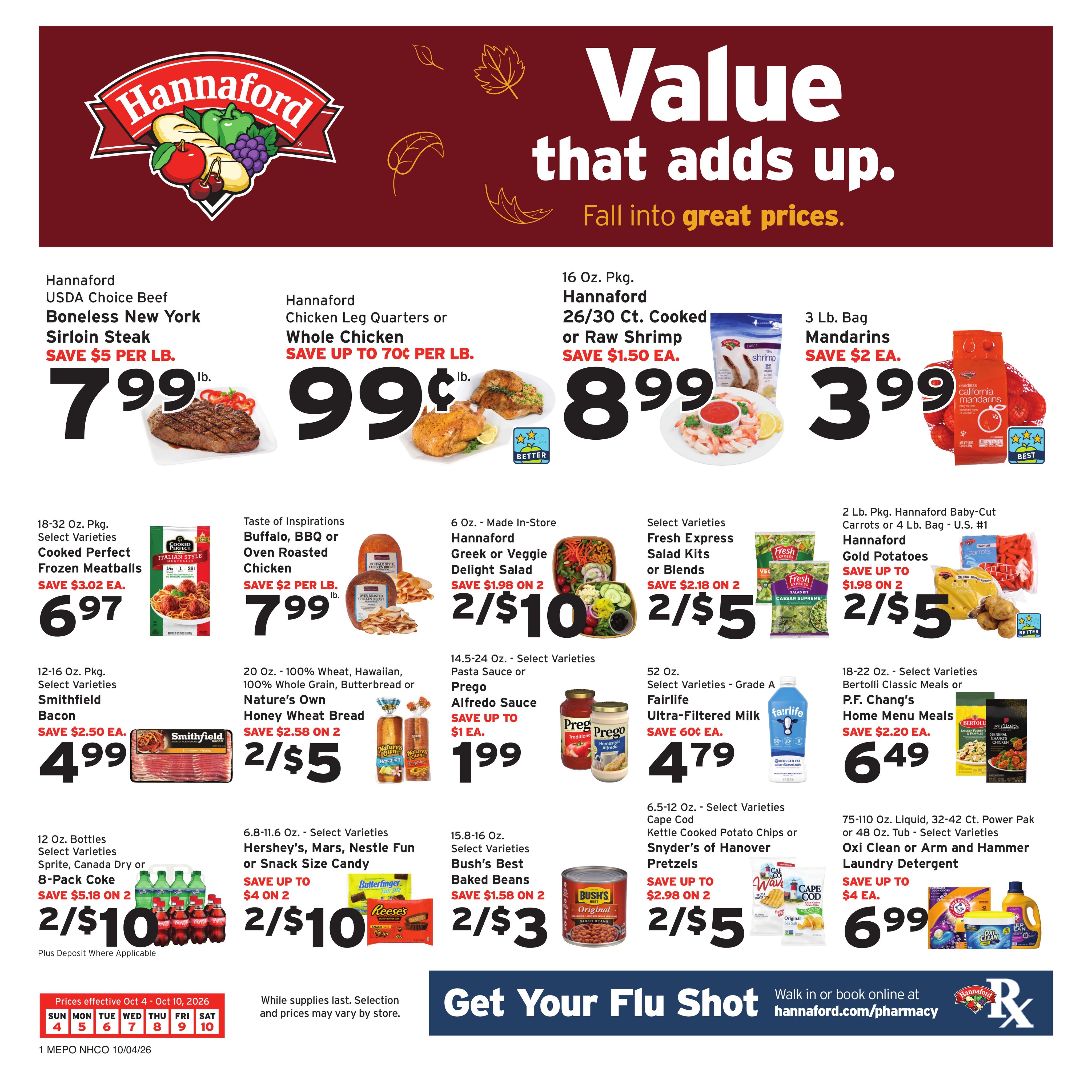 Hannaford weekly ad page 1