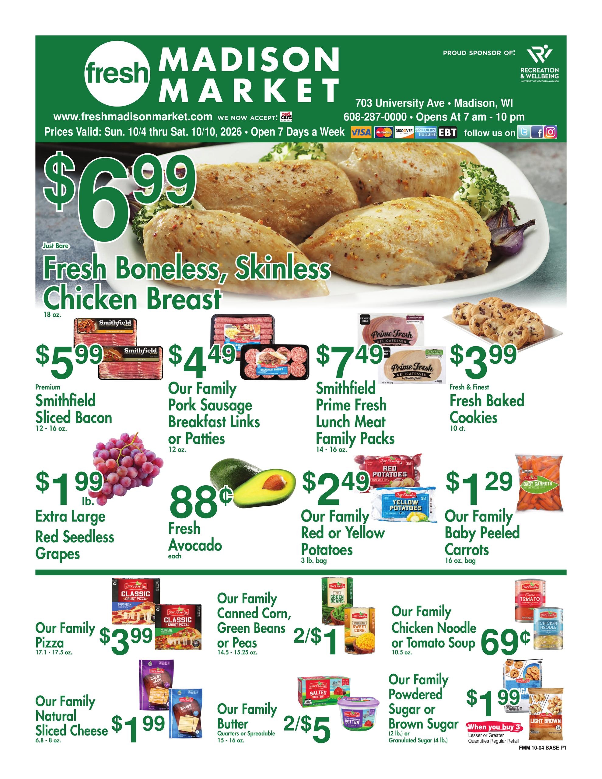 Fresh Madison Market weekly ad page 1