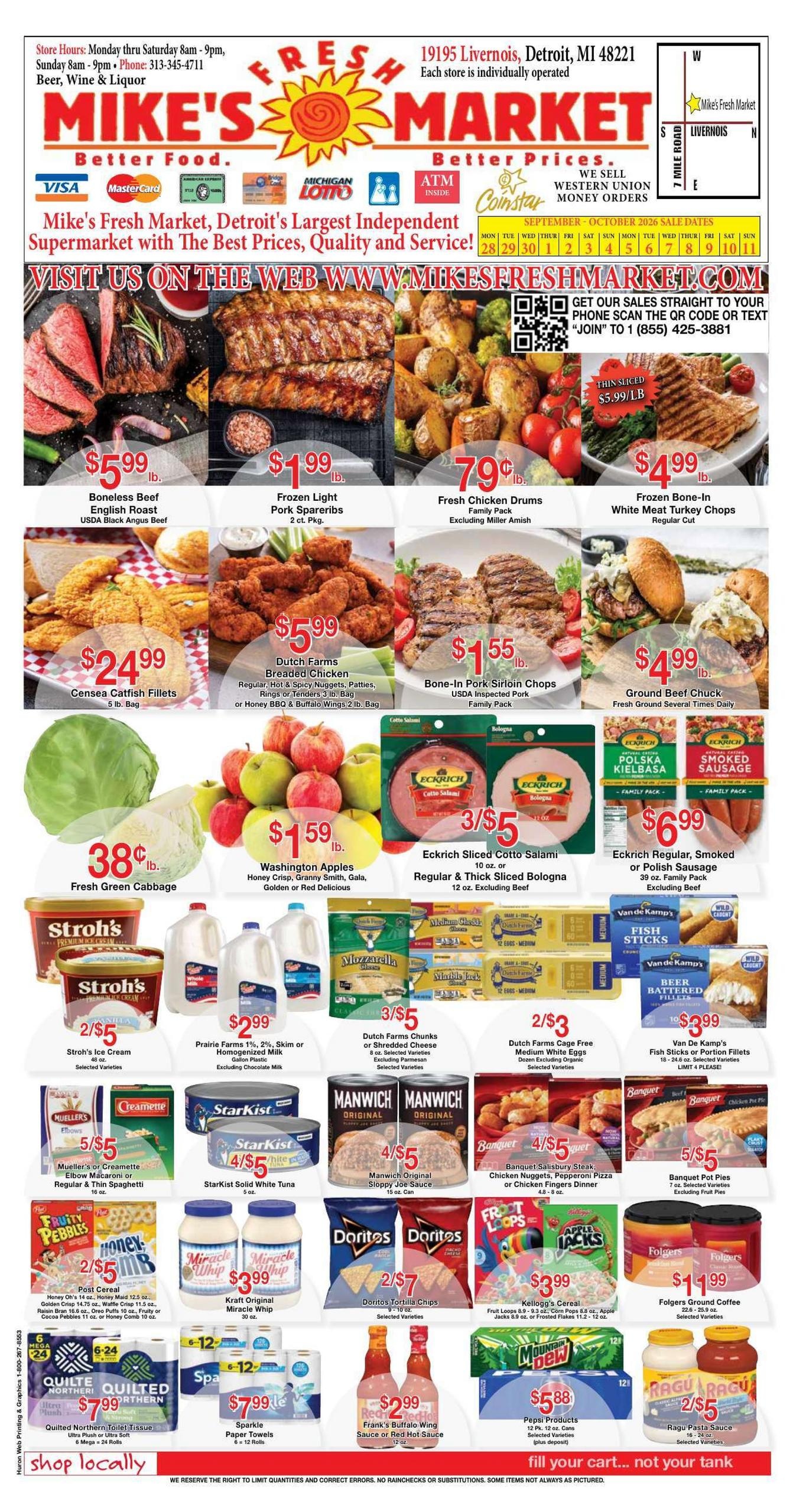 Mike's Fresh Market weekly ad page 1