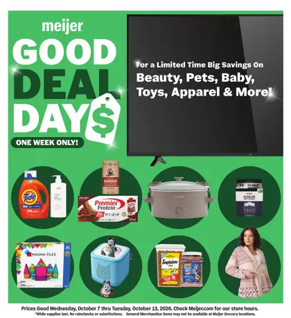 Meijer good deal days. one week only!