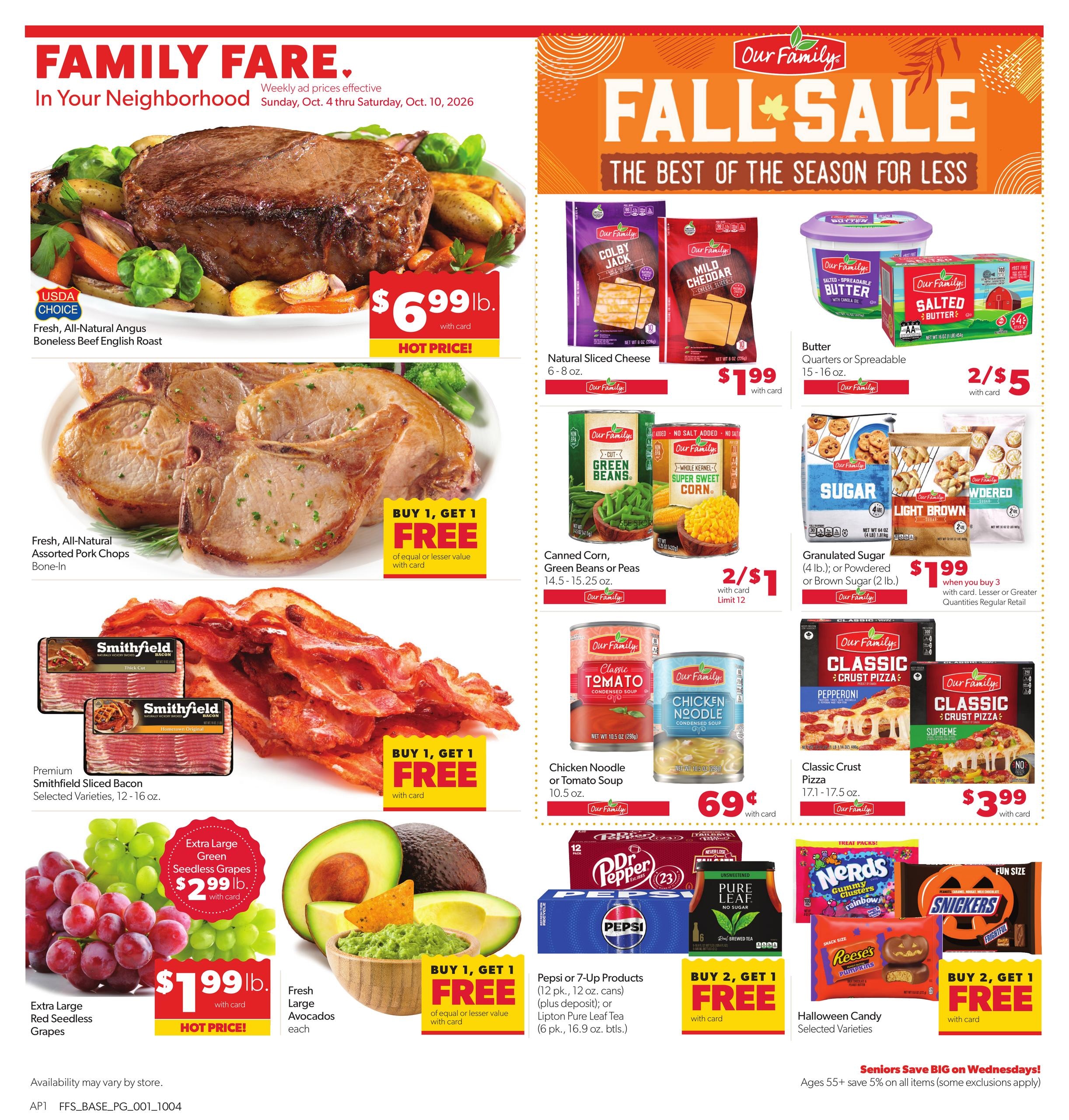 Family Fare weekly ad page 1