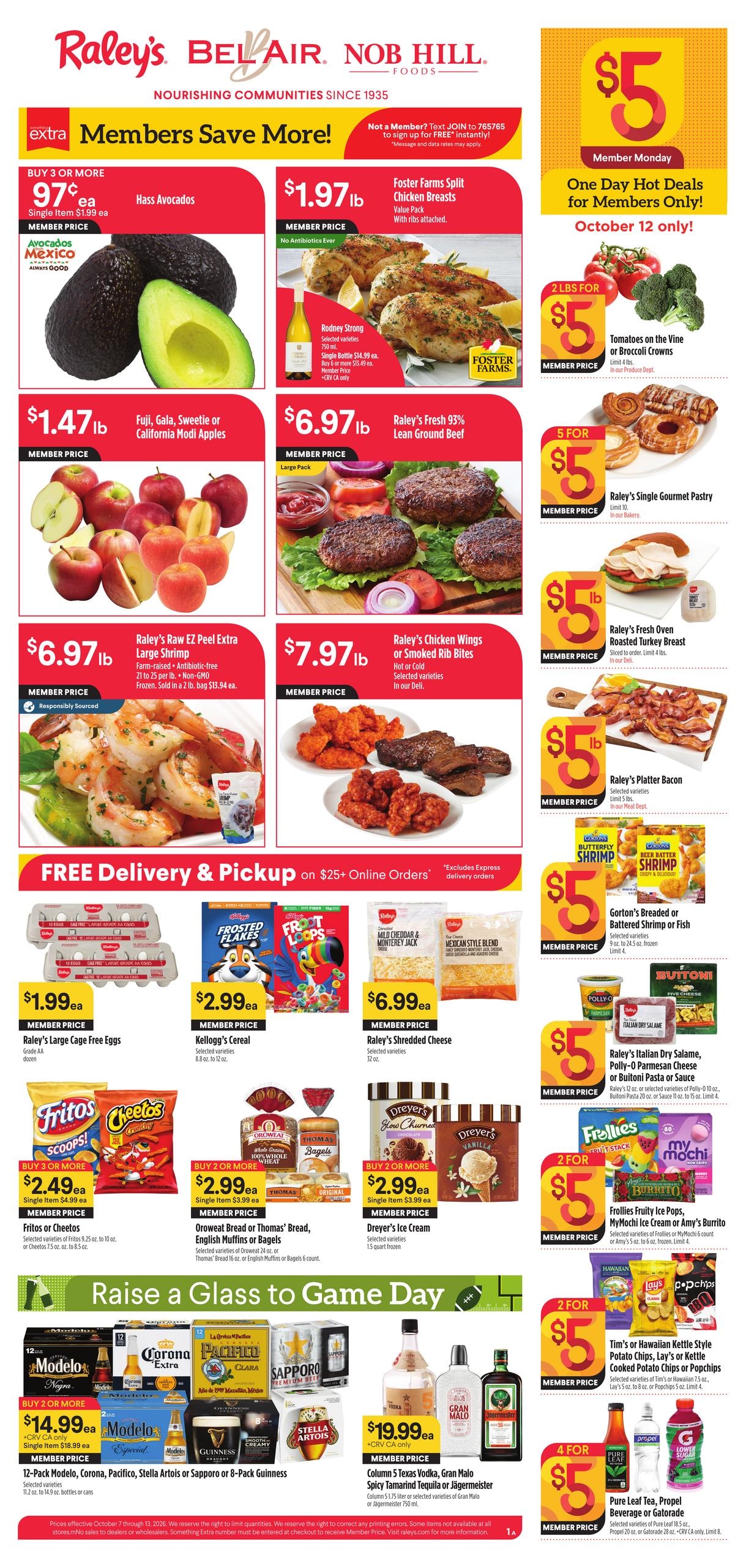 Raley's weekly ad page 1