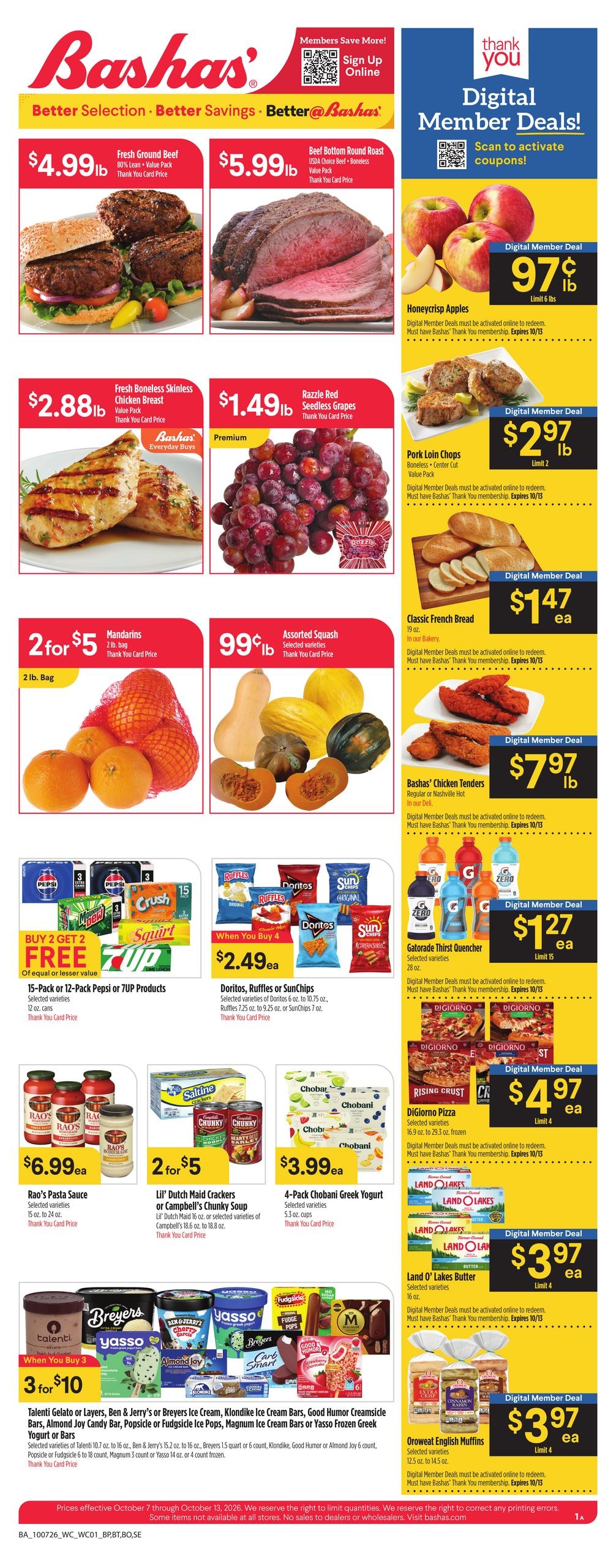 Bashas' weekly ad page 1