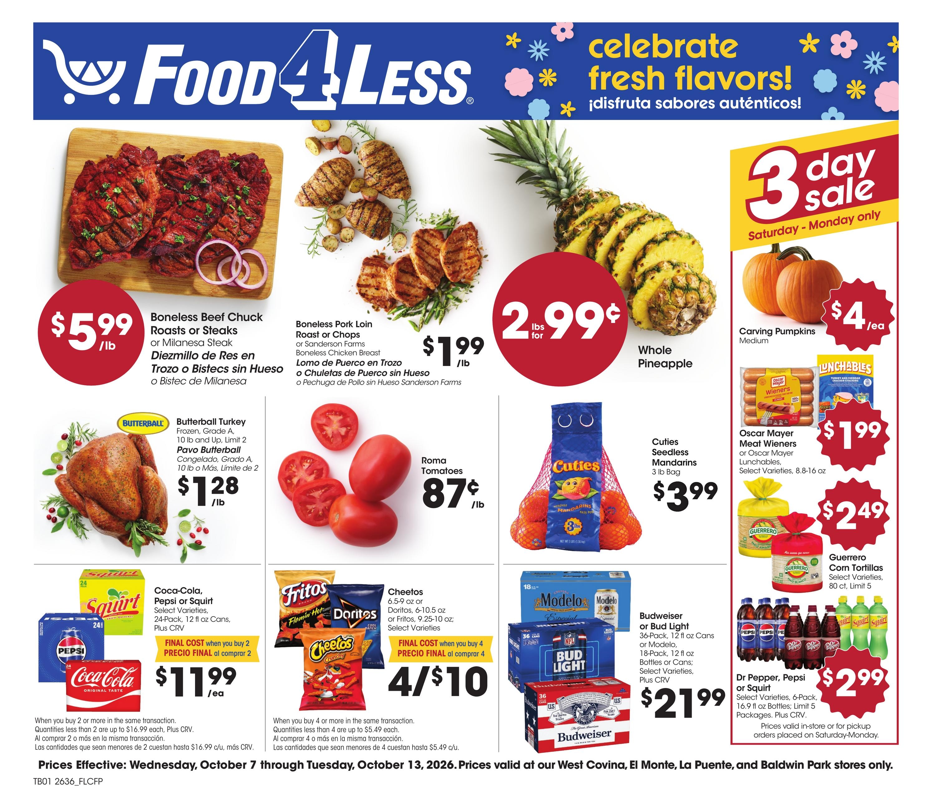Food 4 Less weekly ad page 1