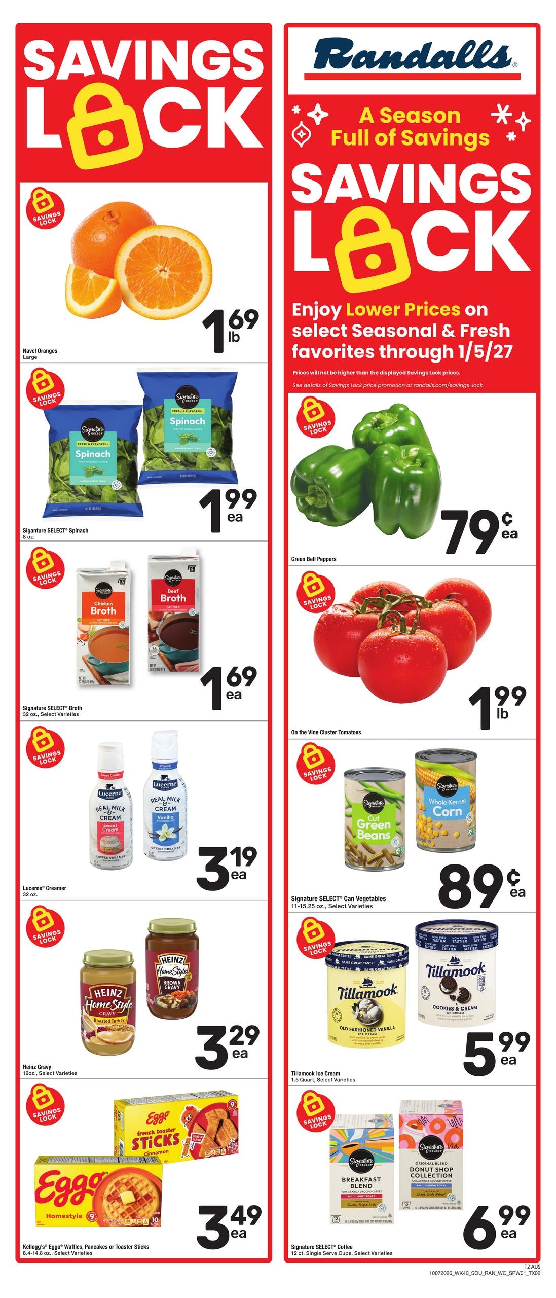 Randalls weekly ad page 1