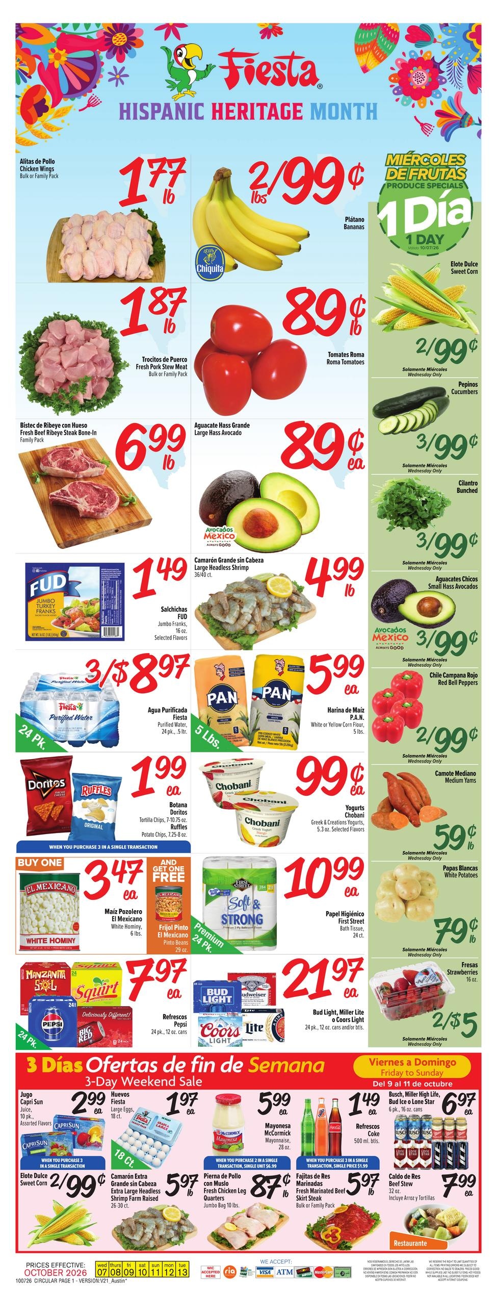 Fiesta Mart weekly ad page 1