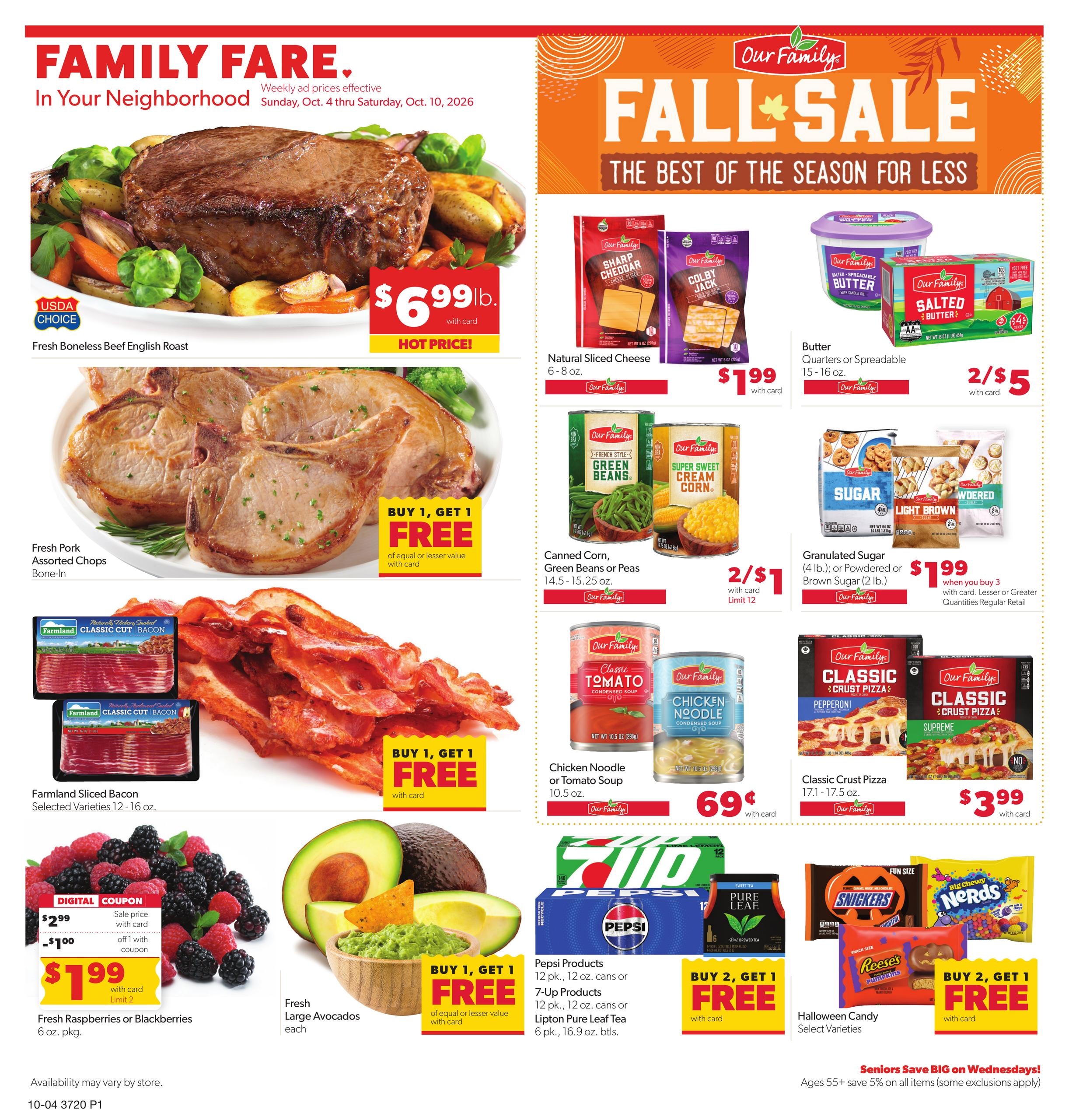 Family Fare weekly ad page 1