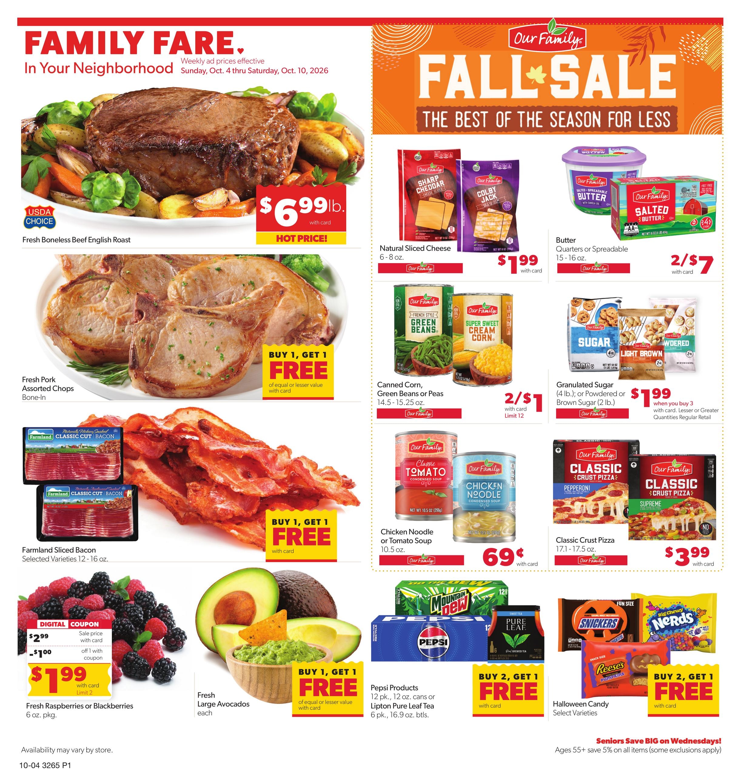 Family Fare weekly ad page 1