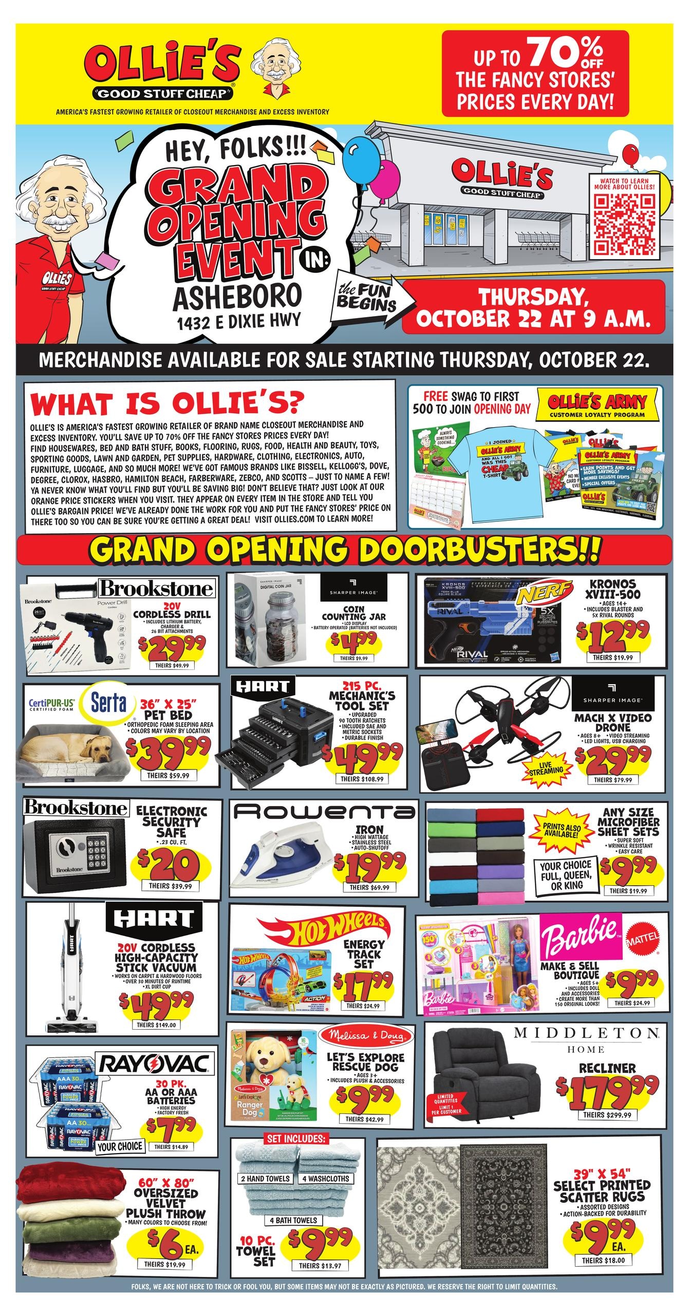 Ollie's Bargain Outlet weekly ad page 1