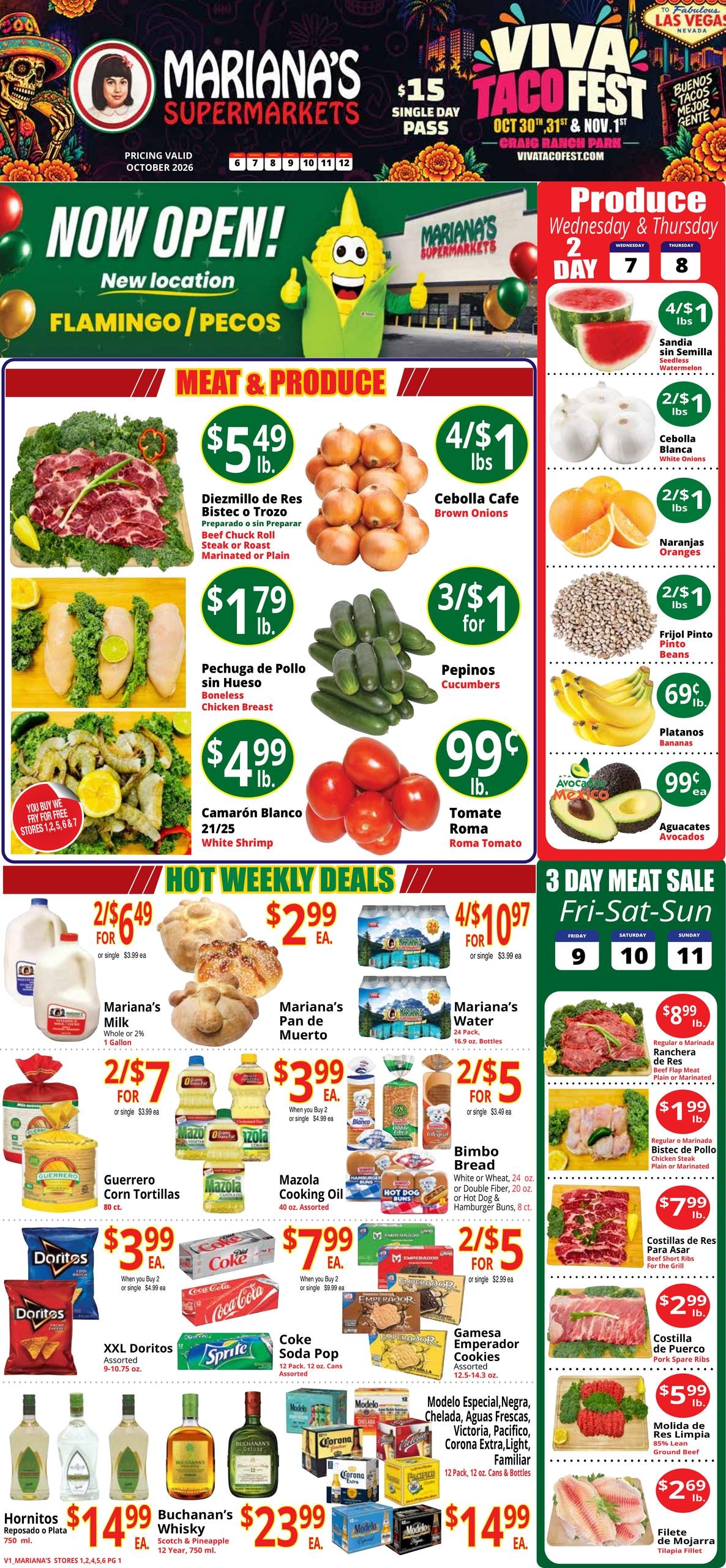 Mariana's Supermarkets weekly ad page 1
