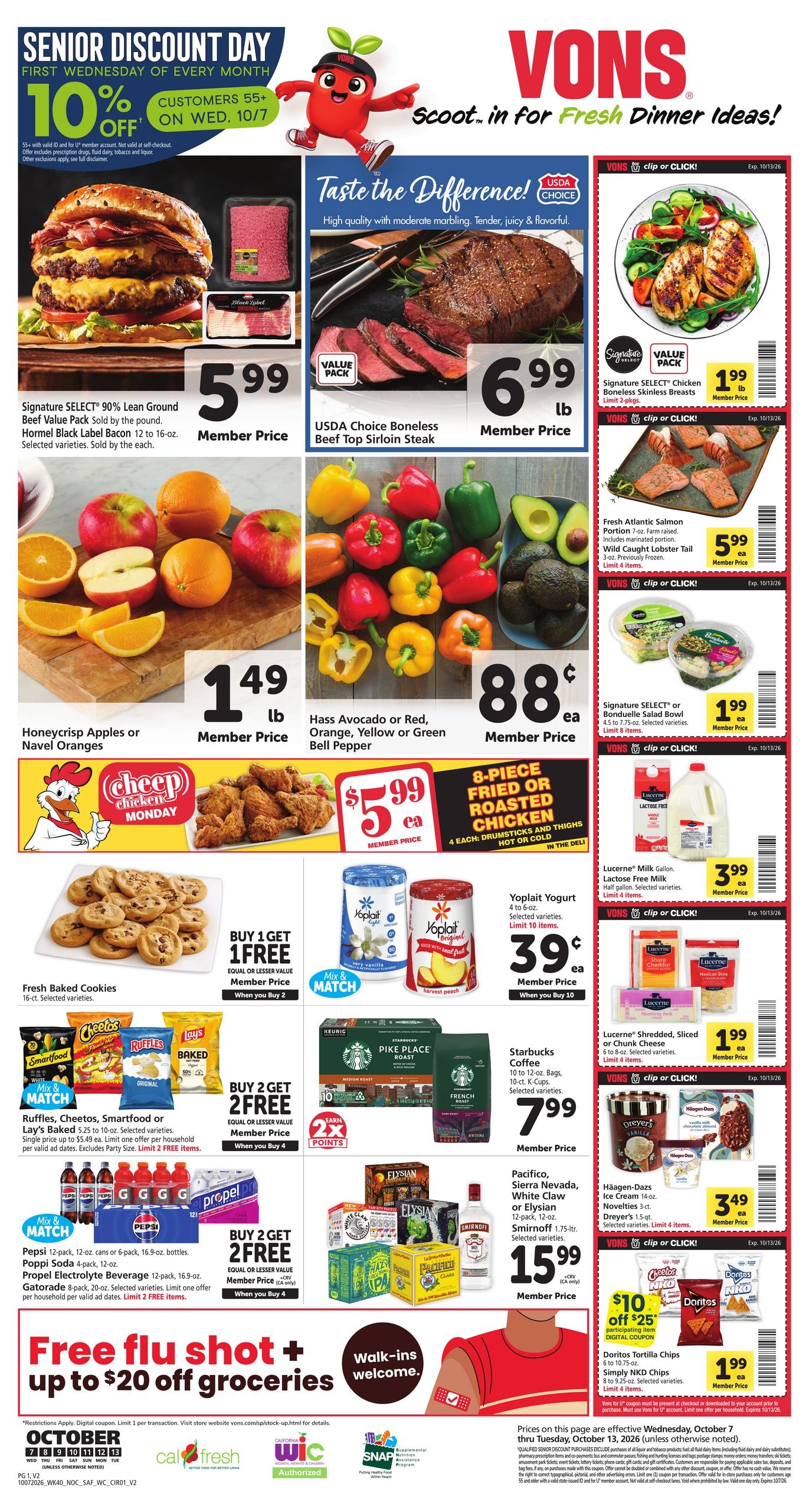 Vons weekly ad page 1