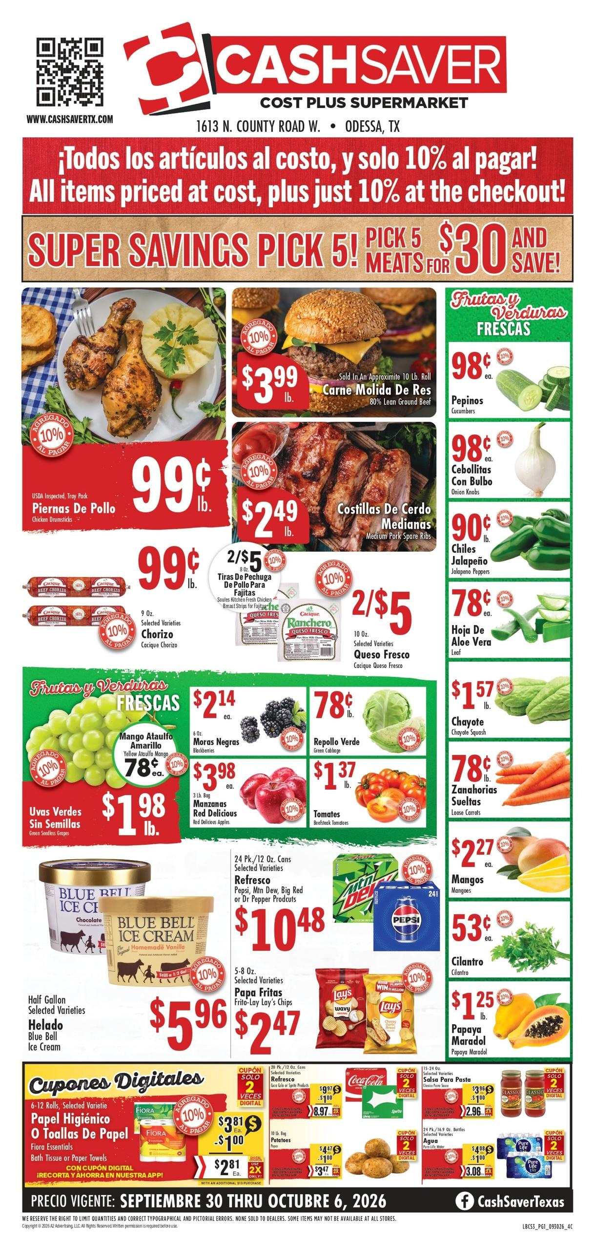 Cash Saver Texas weekly ad page 1