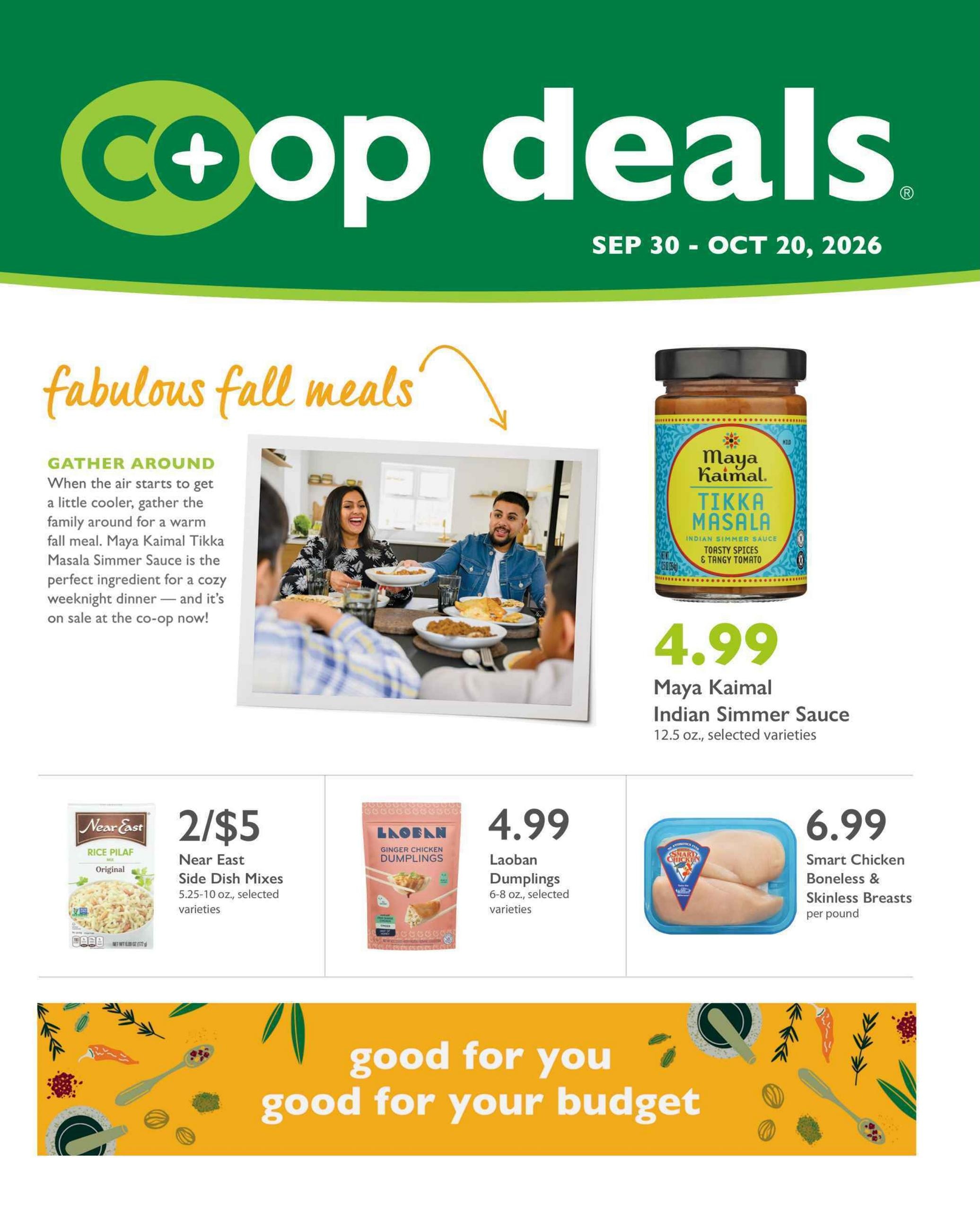 Co-opportunity Natural Foods weekly ad page 1