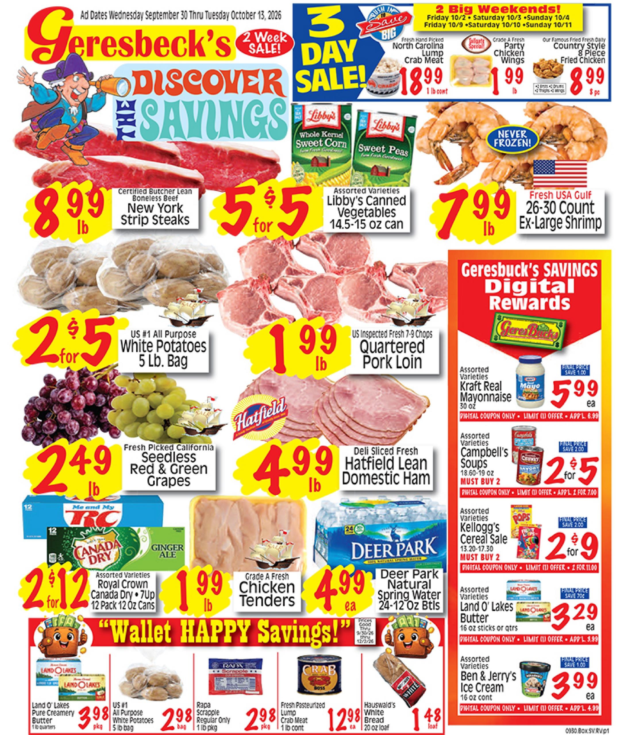Geresbeck's Food Market weekly ad page 1