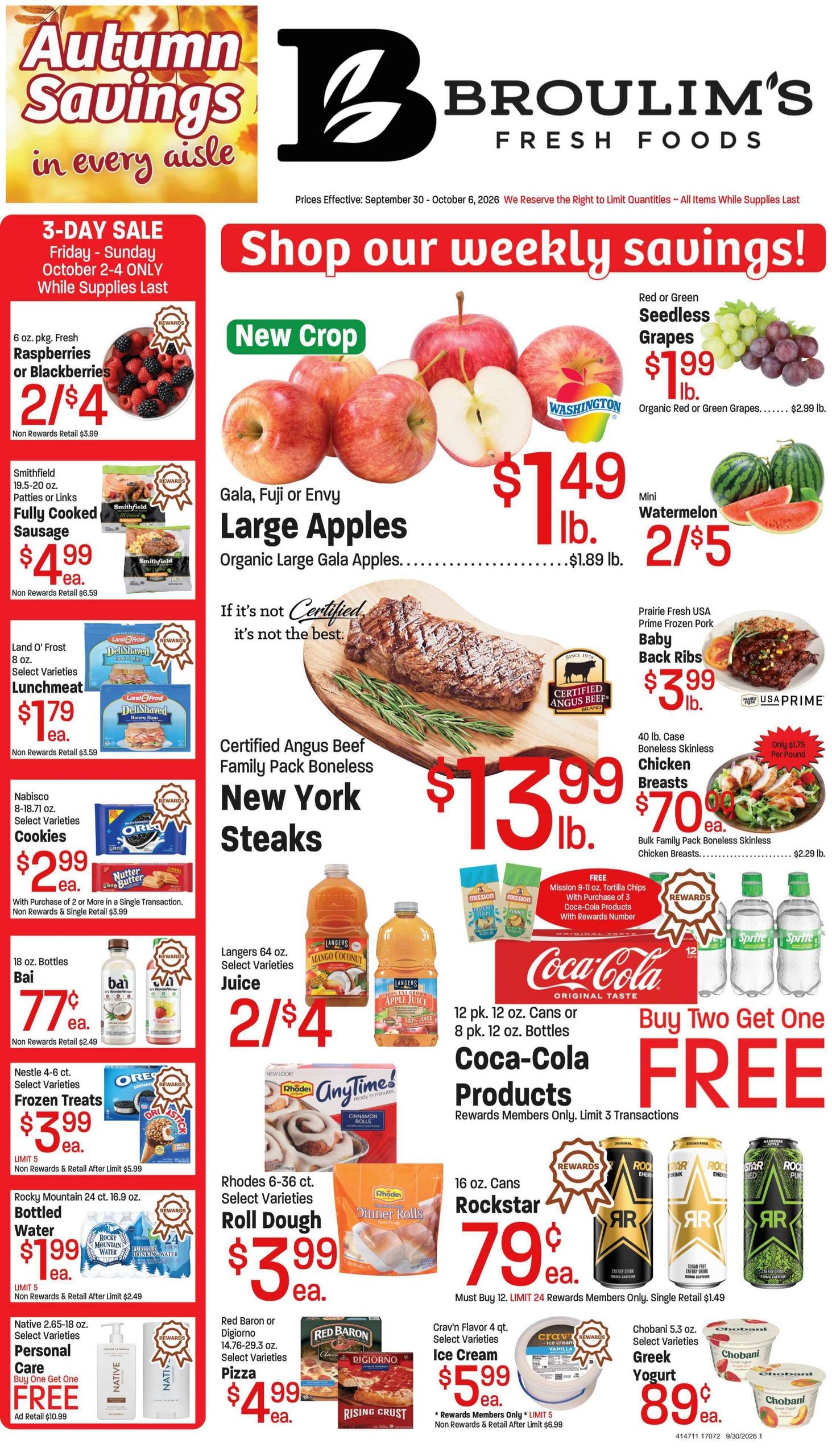 Broulim's weekly ad page 1
