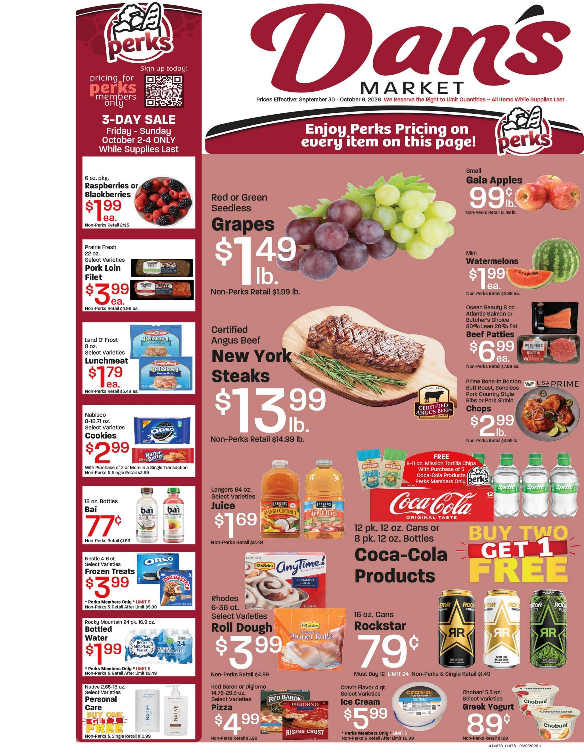 Dan's Fresh Market weekly ad page 1