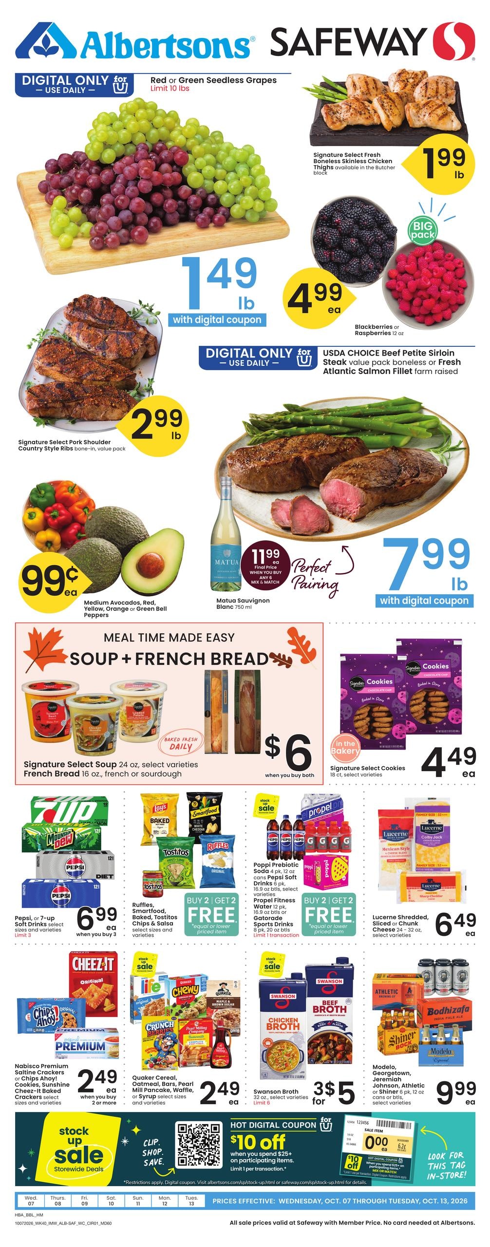 Safeway weekly ad page 1